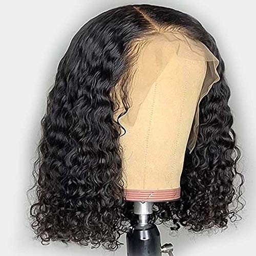 Forawme 130% Density Pre Plucked Lace Front Bob Wigs Human Hair For Women 12 Inch Wet and Wavy 1B Black Middle Size Cap Glueless Lace Wig Supplier (13X6 Frontal Lace)