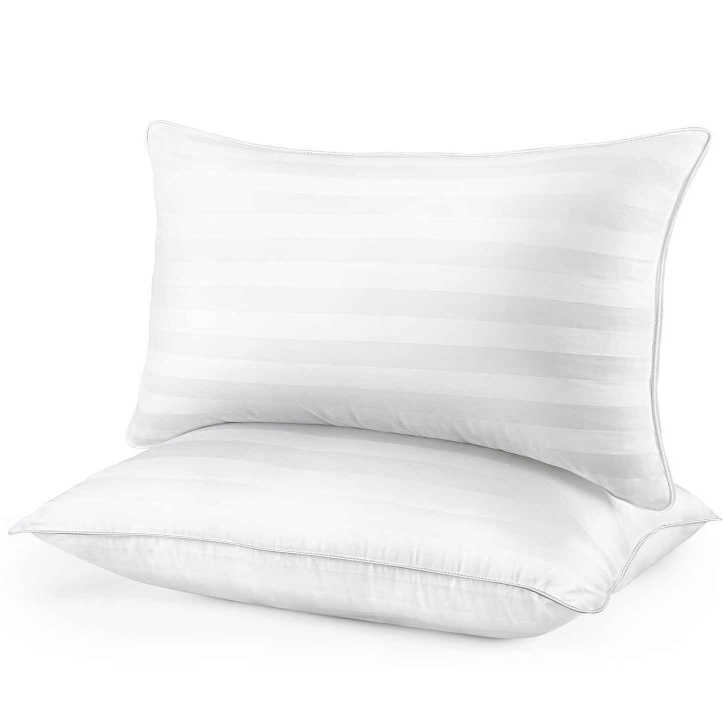 HEYCUZI Pillows Queen Size 2 Pack for Sleeping - Premium Down Alternative Cooling Bed Pillow for Side, Back, and Stomach Sleepers Hotel Quality Fluffy Soft Microfiber Fill Breathable Skin-Friendly