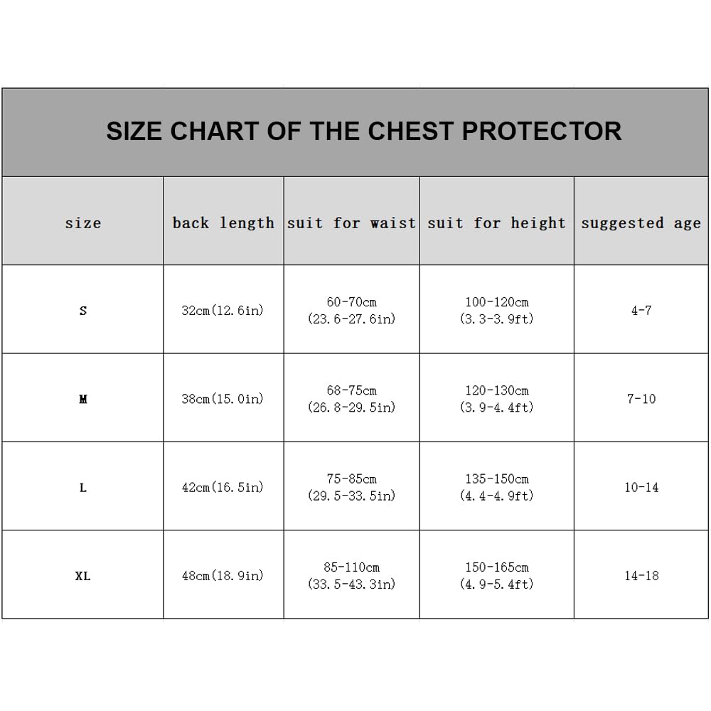Aikelai Kids Chest Armor Back Spine Chest Body Protector Motorcycle Motocross Protection Gear Guard Dirt Bike Riding Racing Vest for Child (L)