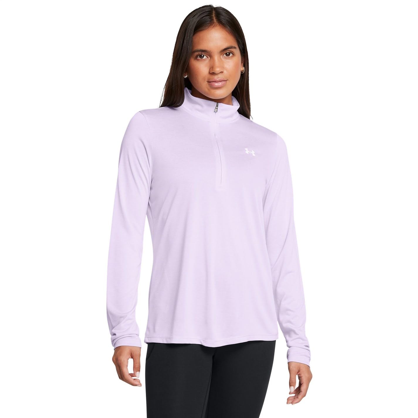 Under Armour Women's Tech Twist Quarter Zip, (535) Salt Purple / / White, Large