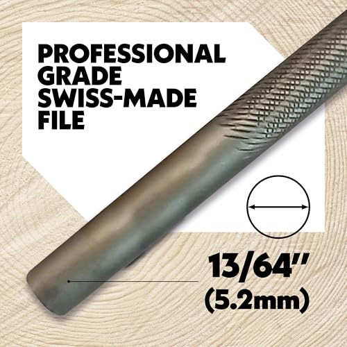 Oregon 7/32-Inch (5.5 mm) Professional Round Chainsaw Chain Sharpening Files for 3/8-Inch, .404-Inch Saw Chains, 12 Pack (70502)