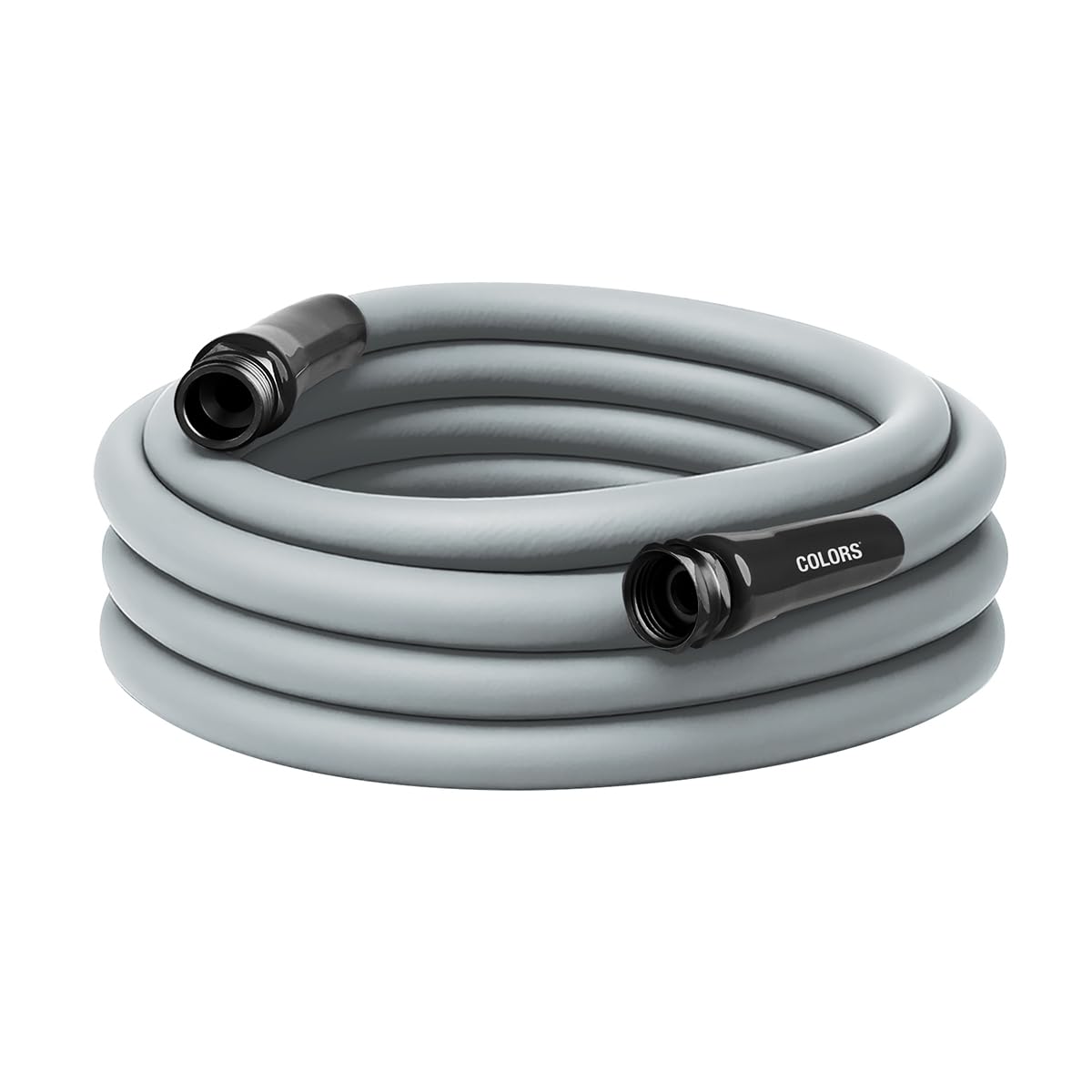 Flexzilla Colors Garden Hose 5/8 in. x 25 ft., Lightweight All-Weather Water Hose, Durable and Flexible, Leak-Free Connections, Slate Gray