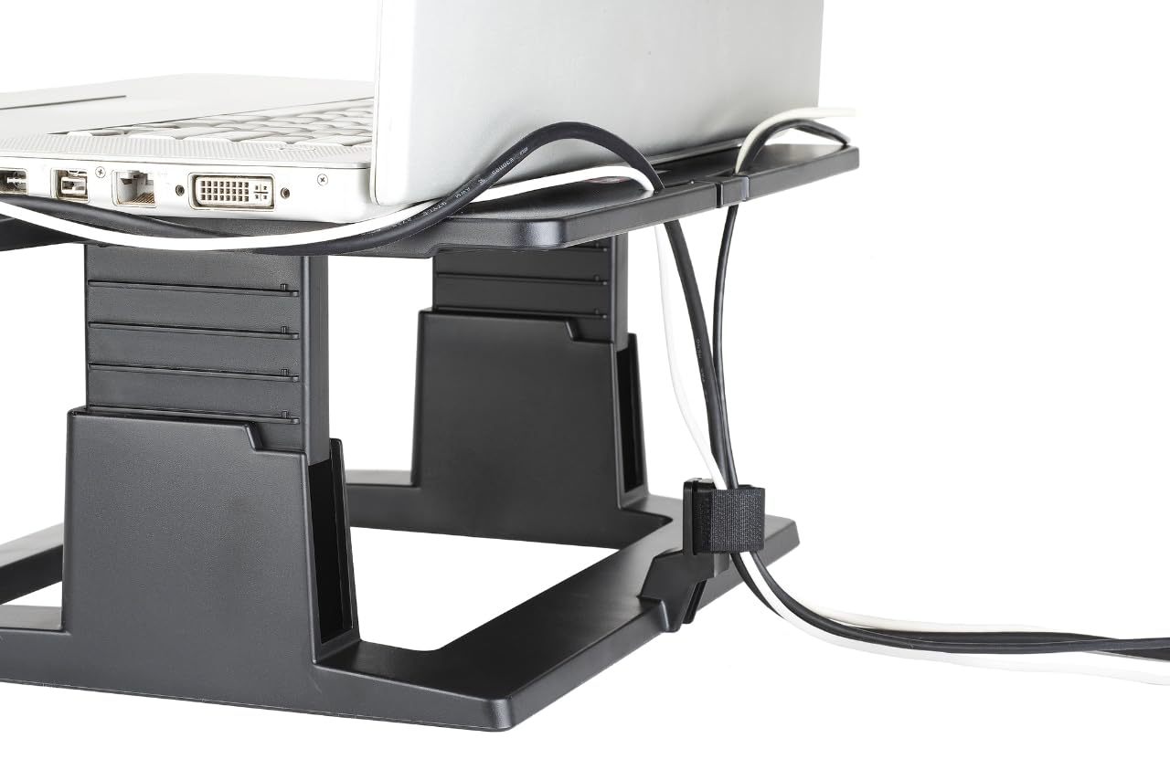 3M Adjustable Laptop Stand, Raise Height 4" - 6" to Reduce Neck Strain, Non-Skid Base, Cooling Vents, Laptop Riser