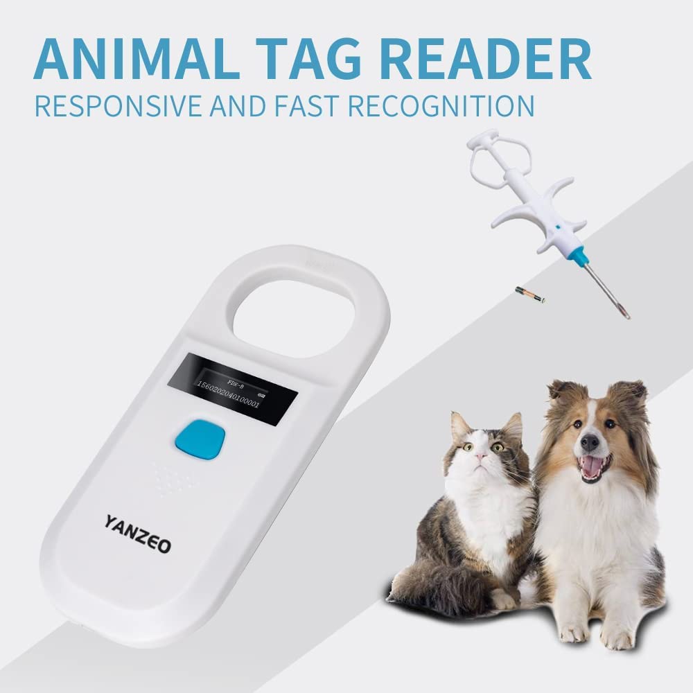 Yanzeo AR180 Pet Microchip Reader, Microchip Registration, EMID Fox-B(ISO11784/11785) 134.2KHz/125KHz Animal ID Tag Handheld Scanner Animal Tag Reader (AR180)