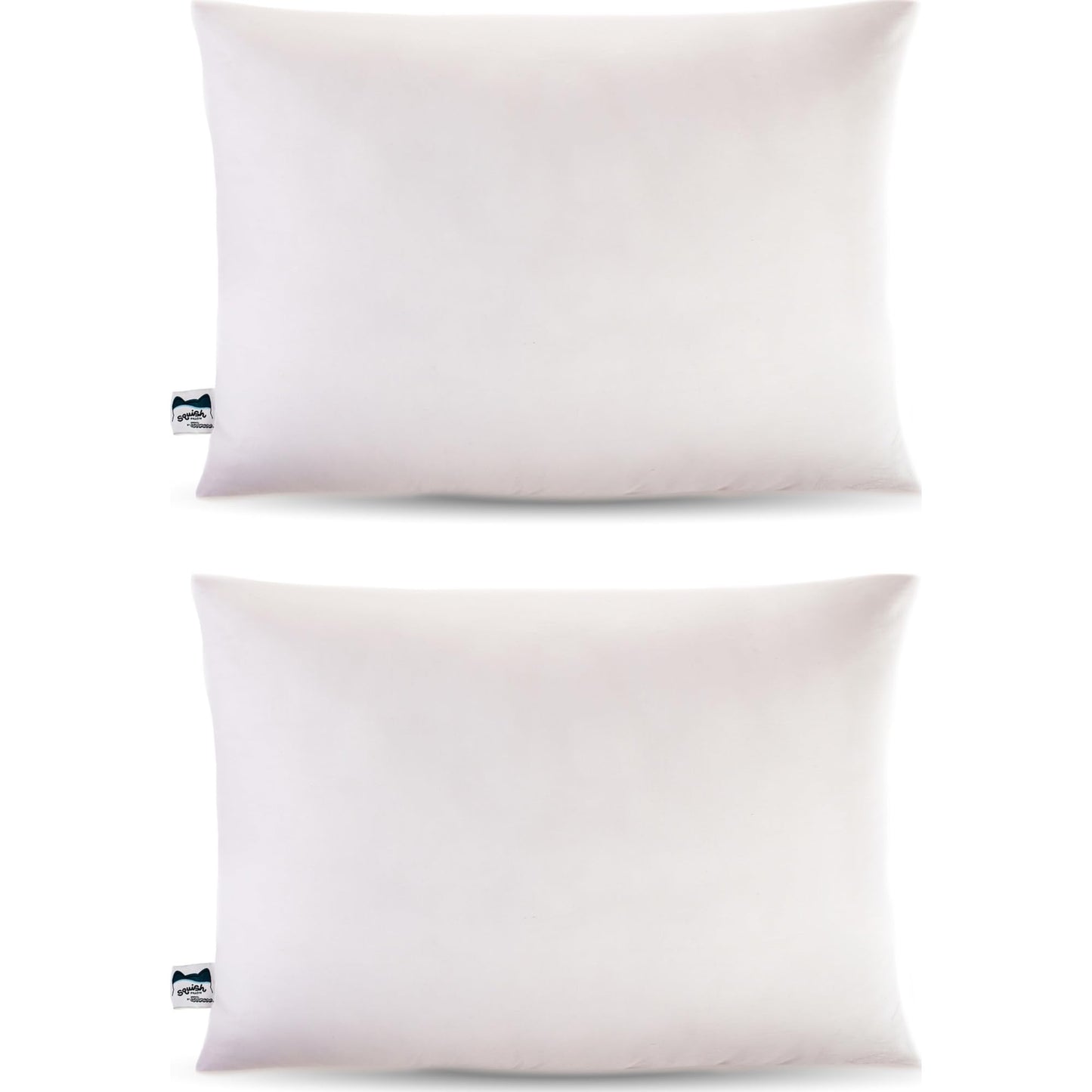 SquishPillow by Original Squishmallows - Standard Size Firm Density Bed Pillow and Ultra Soft Pillowcase Cover, 2 Pack