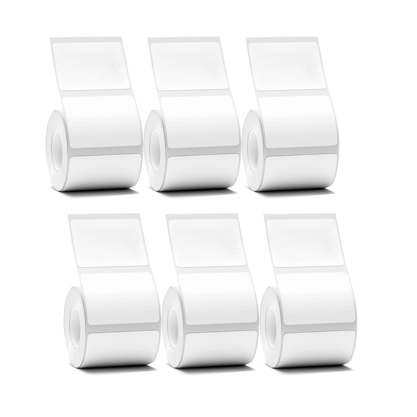 INeedIt B1 B21 B3S Label Maker Tape Adapted Labels Sticker 1.96"x 1.18" (50x30mm) Standard Laminated Office Container Labeling Tape Replacement for Niimbot B21 B1 B3S Label Maker (6 Rolls, White)