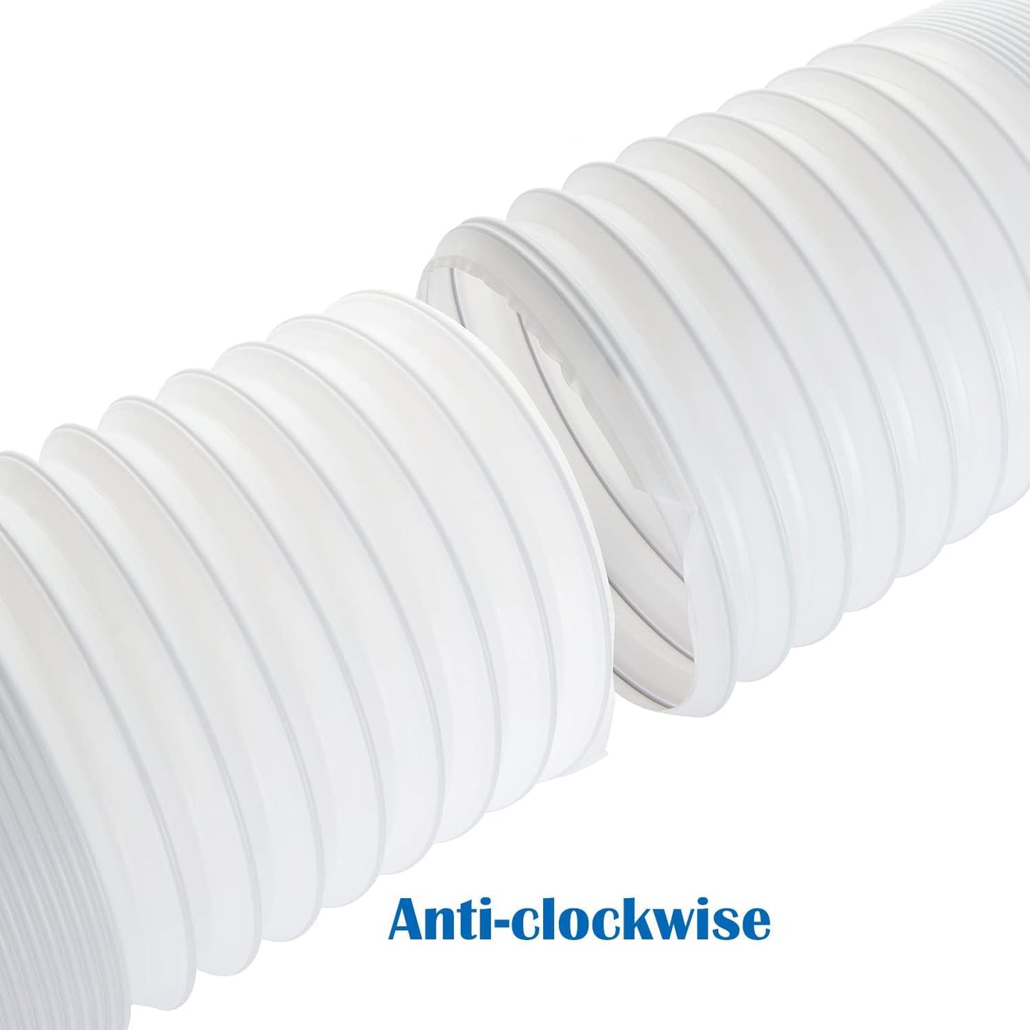 YinNorth 80" Length 5.9 Inch Diameter Portable Air Conditioner Hose Exhaust Vent AC Hose Counter-Clockwise Thread Tube Universal Replacement Compatible with Haier, LG, Delonghi and More