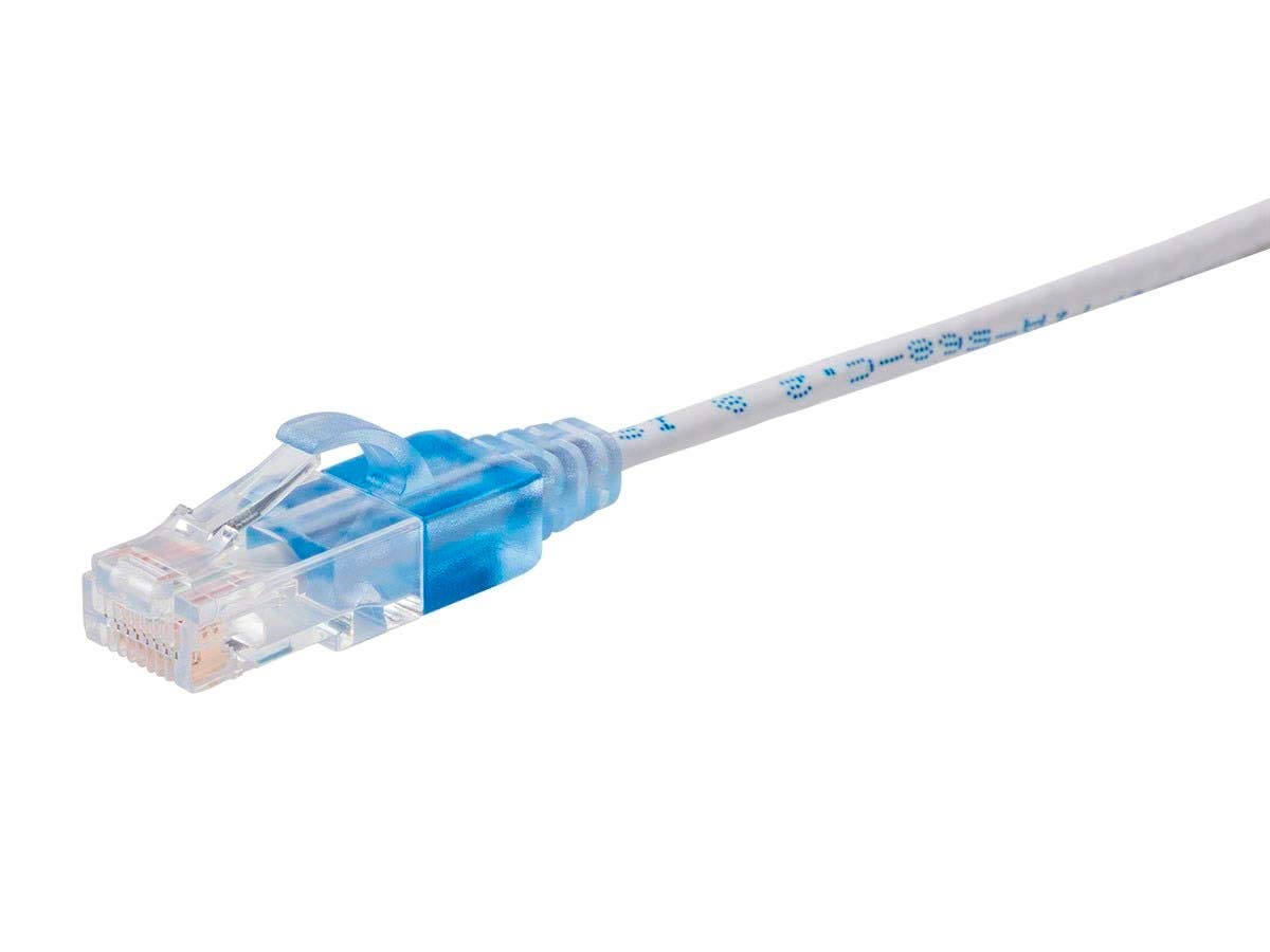 Monoprice Cat6A Ethernet Network Patch Cable - 20 Feet - White 10-Pack, 10G - SlimRun Series (133239)