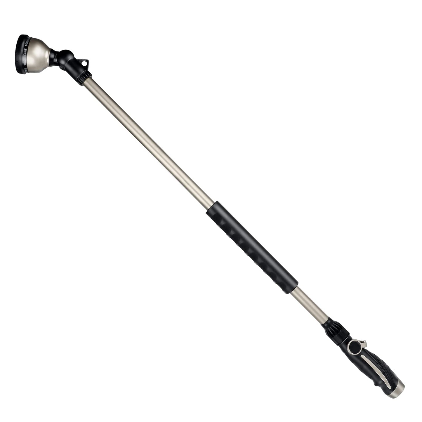RESTMO 92cm Long Watering Wand, Metal Garden Hose Wand with 180° Swivel Head and 10 Spray Patterns, 3ft Heavy Duty Hose Nozzle Sprayer with Thumb Flow Control, Ideal to Water Hanging Baskets, Shrubs