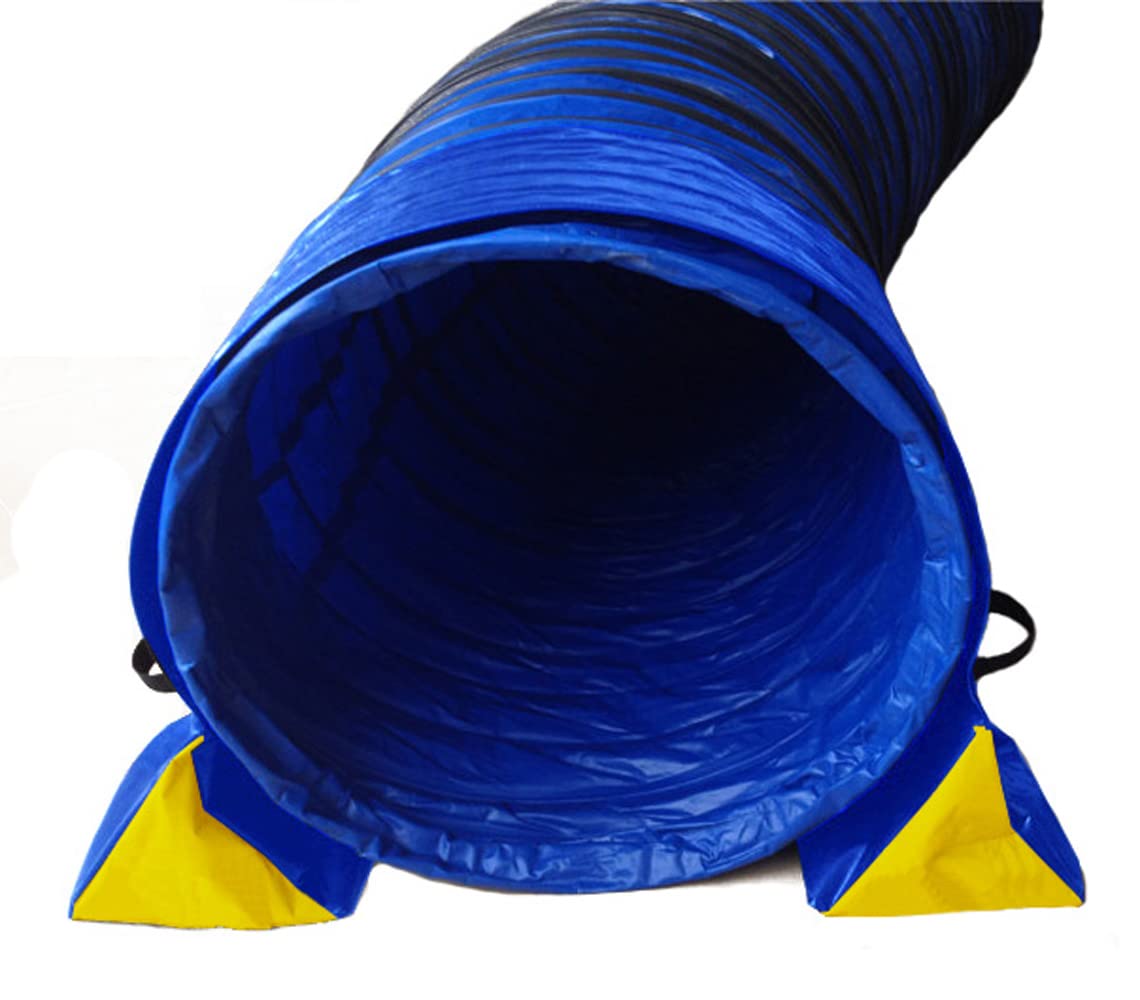 Cool Runners Tunnel Hugging Non Constricting PVC Dog Agility Tunnel Bag, 1 Piece, Blue