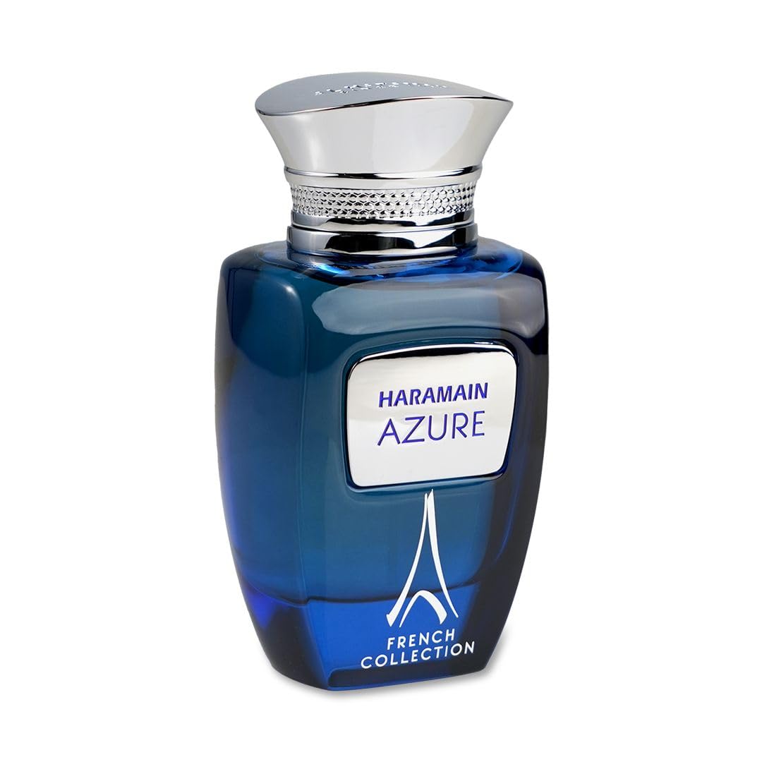 Al Haramain Azure French Collection for Unisex - Arabian Perfume for Women and Men - Long Lasting Fragrance with Notes of Amber, Tonka &Cedar - Arabic Perfume - Eau De Parfum Spray - 3.33 oz EDP Spray