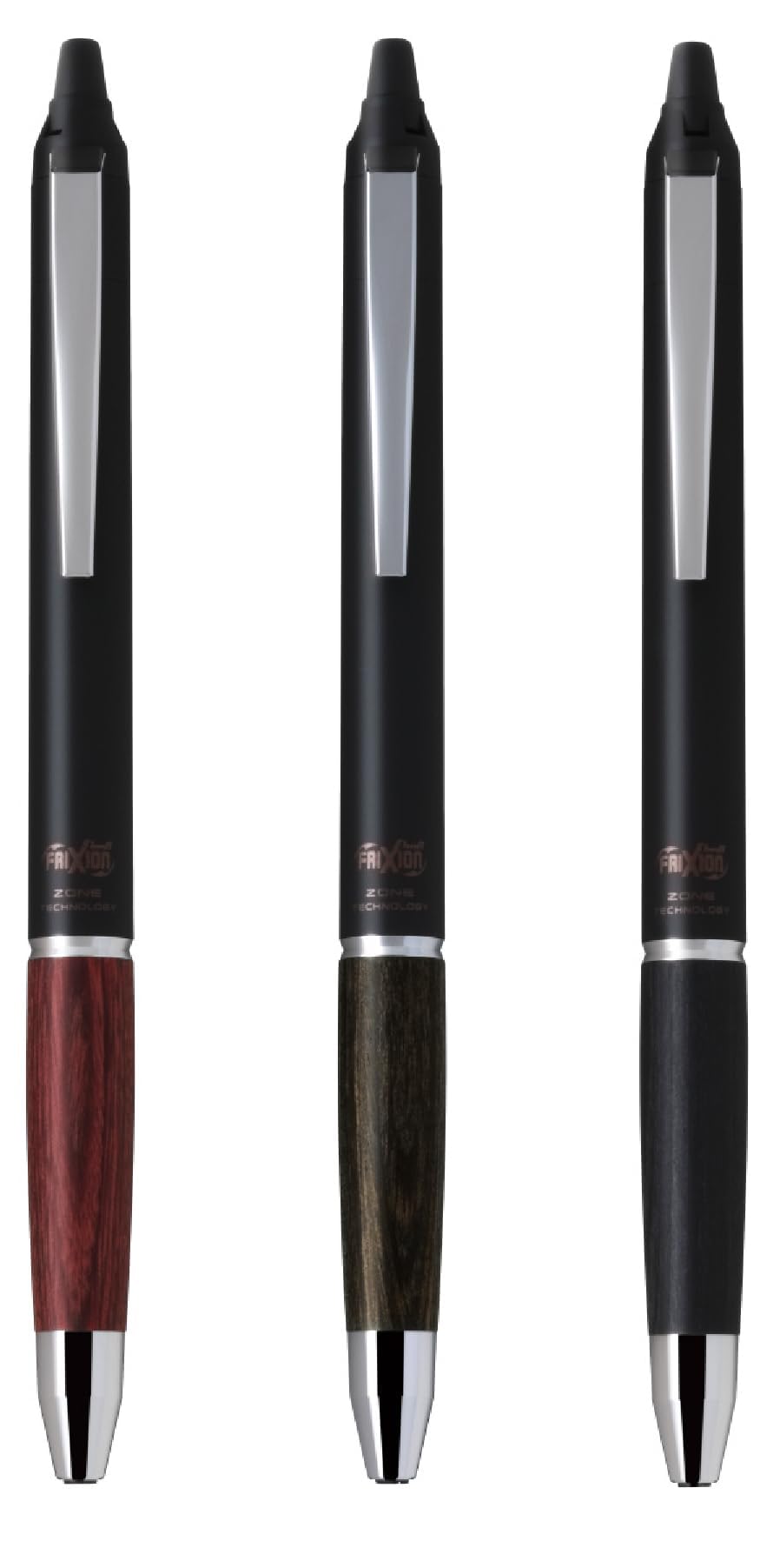 Pilot FriXion Ball Knock Zone, Slide Clicker Retractable Erasable Gel Ink Pen, Fine Point 0.5mm, Deep Red, Refillable Water-Based Gel Ink (Black), LFBKZ-2SEF-DR