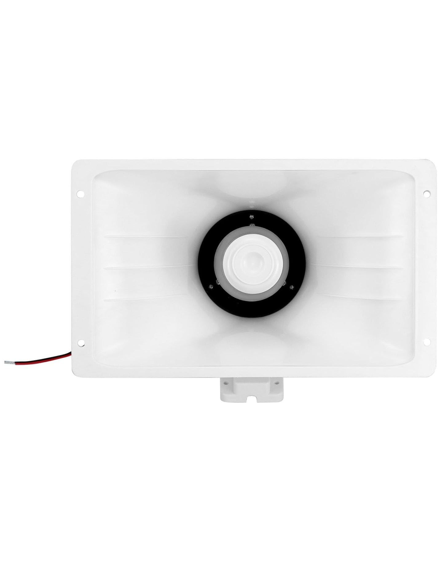 QWORK Power Horn Speaker, 100W 8 Ohms Indoor/Outdoor PA Speaker, White