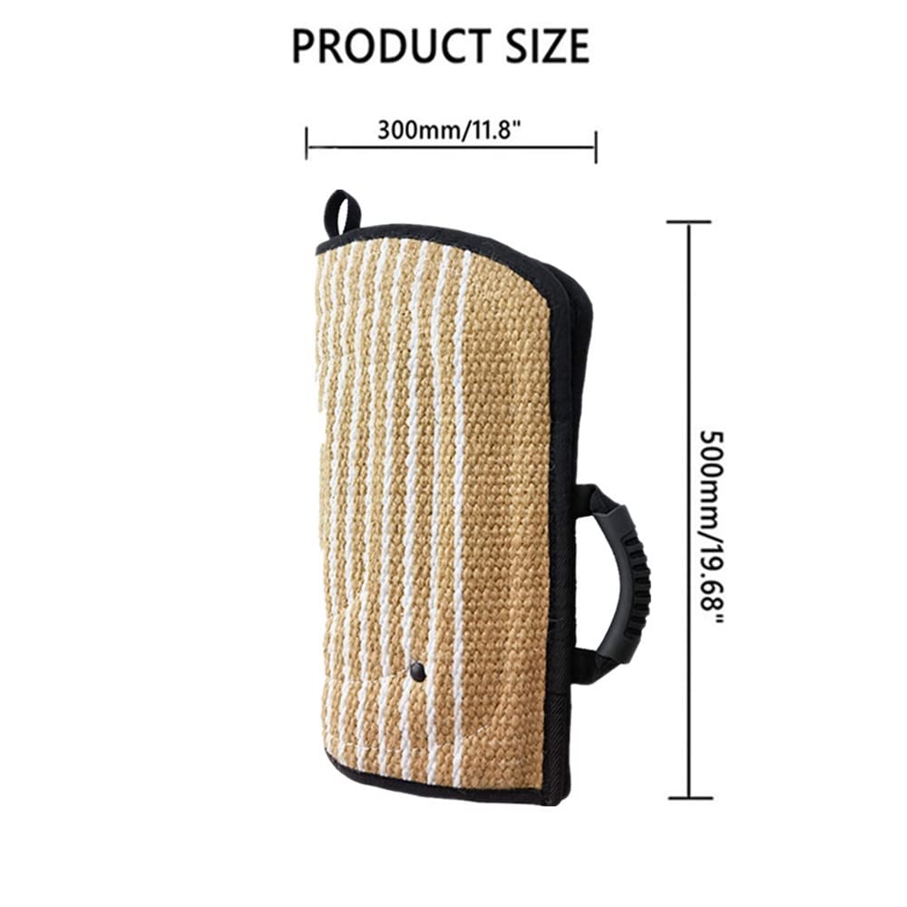 ONEPETT Dog Bite Sleeve Training Protection Arm Jute Chew Tug Toy for K9 Work Dog Pitbull German Shepherd Puppy Young Dogs Jump Training Equipment (Black)