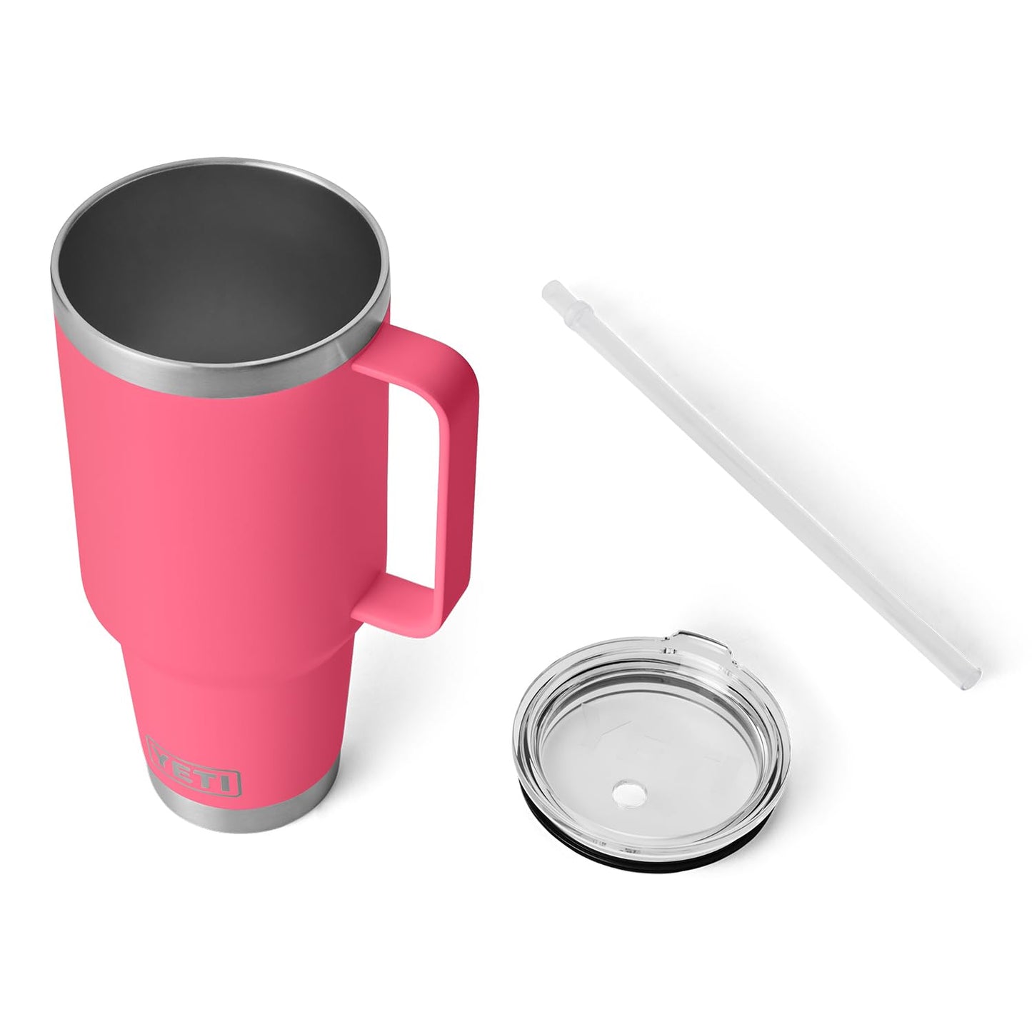 YETI Rambler 42 oz Straw Mug, Vacuum Insulated, Stainless Steel, Tropical Pink