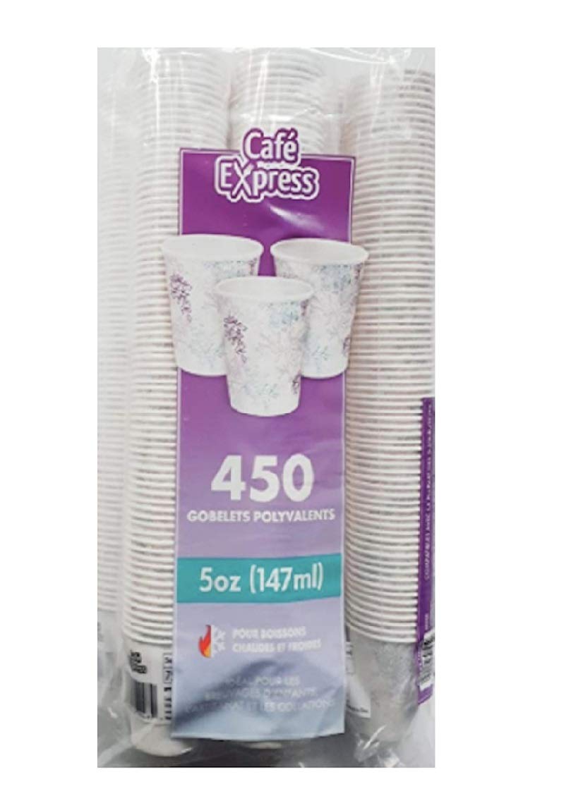 450 Pcs Café Express 5 oz.(147ml) Multi-Purpose Paper Bath Cups