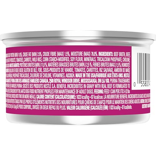 Beneful Incredibites Wet Dog Food, in Gravy with Real Beef - 85 g Can (24 Pack)