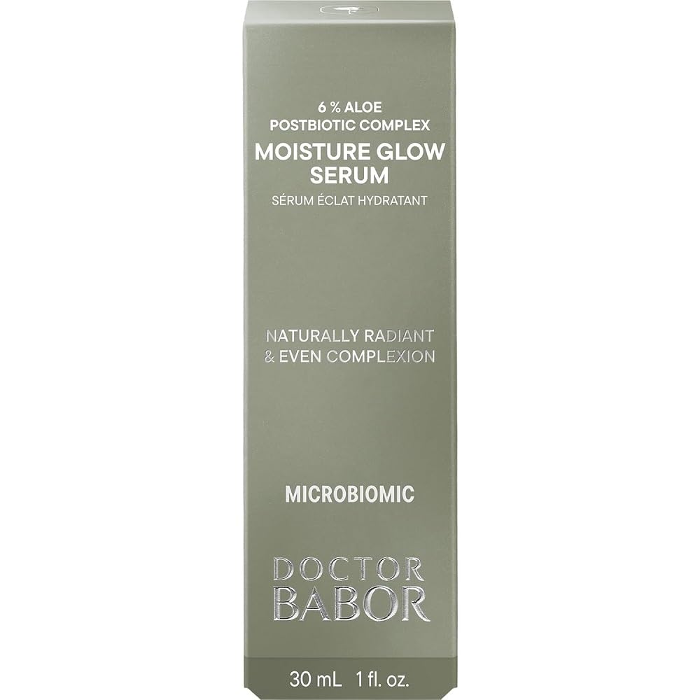 BABOR Microbiomic Moisture Glow Serum, Probiotic Face Serum with Light Reflecting Pigments to Give Skin Radiant Glow, Hyaluronic Acid & Aloe Vera for Plump Moisturized Skin, 1 oz