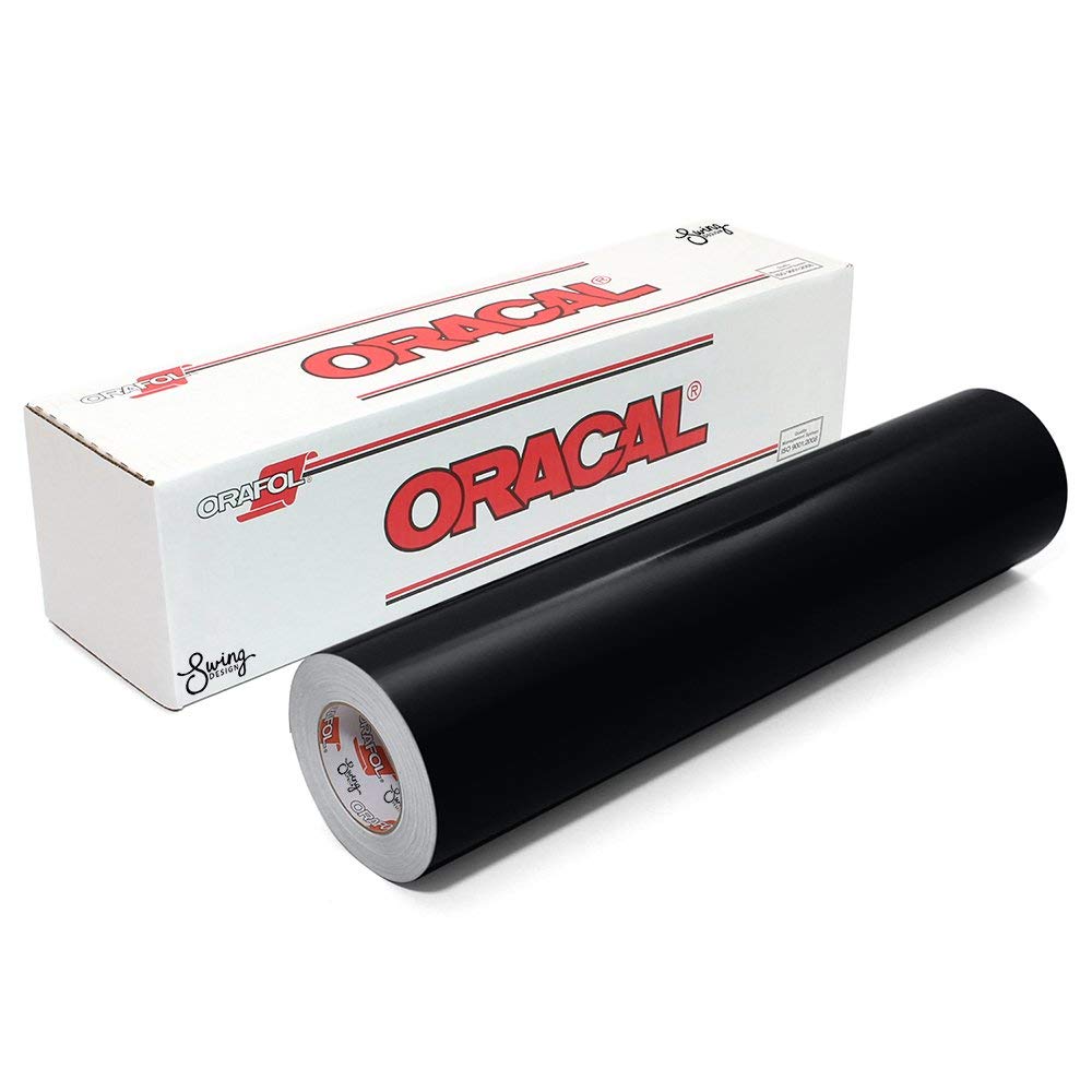 ORACAL 651 Glossy Vinyl Roll 24" 24 x 30 Ft on 3 Inch Core, x 30, Black