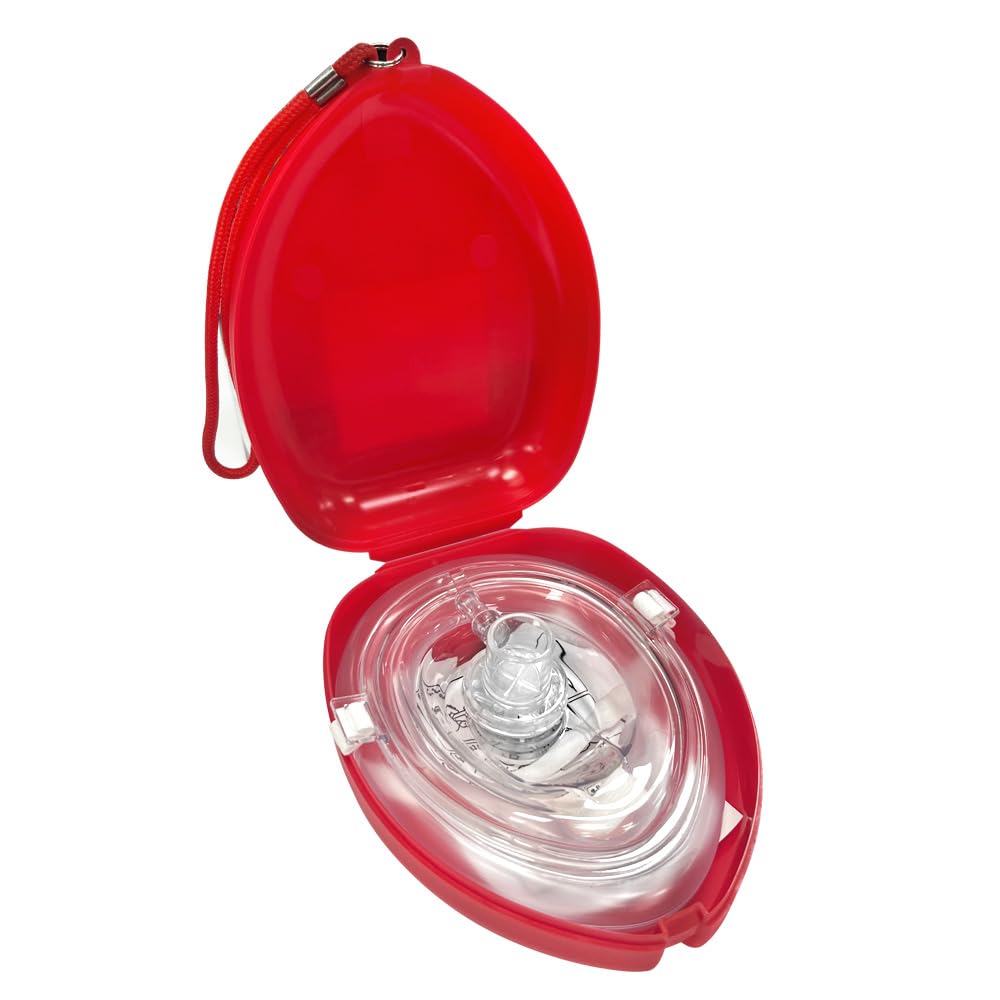 CPR Mask Portable Emergency Kit With Red Hard Case For First aid training CPR Classs and Emergency First Aid,Pack of 2
