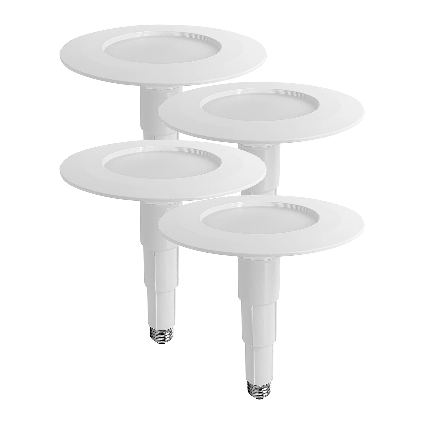 Inch LED Can Lights Length Adjustable Recessed Lights,Recessed Light Conversion Kit,Retrofit Downlight,12W=60W,5000K Daylight,800LM, Dimmable,Easy Install Screw in Light Fixture,4-Pack