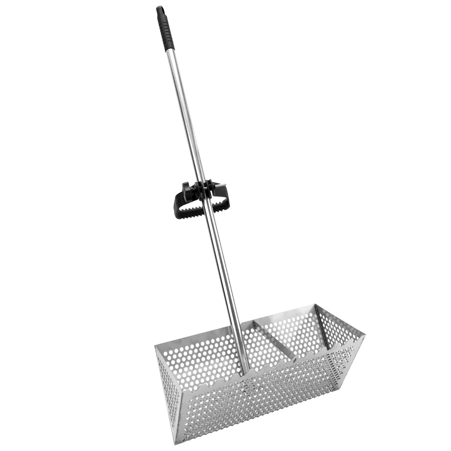 Sand Flea Rake, Durable Sand Rake for Beach Easy to Install Sharp Teeth Wide Basket Beach Rake for Sand Detachable Sand Rake Practical Tools for Finding