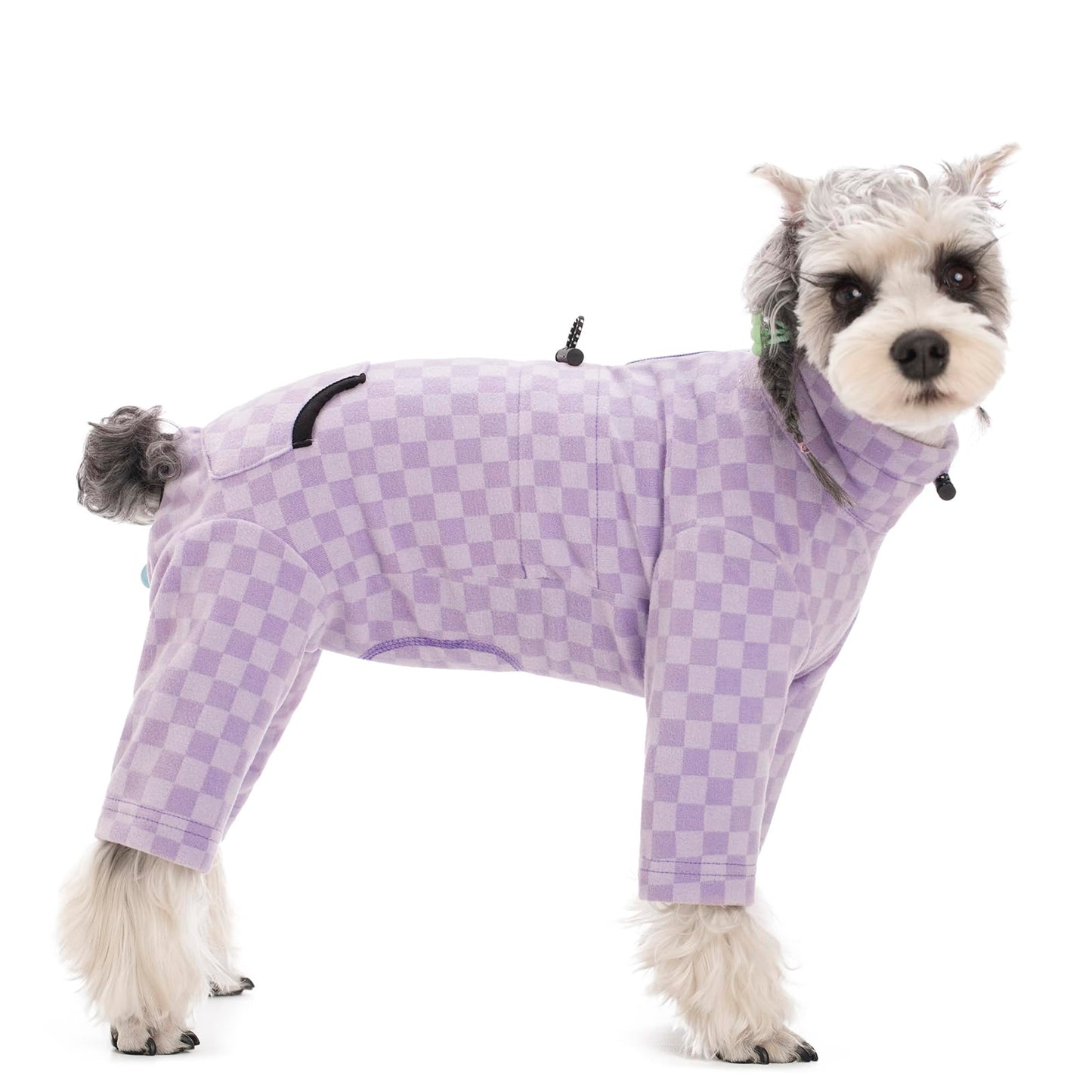 Dog Winter Coat, Warm Fleece Dog Cold Weather Coats, Plaid Turtleneck Dog Pajamas, Pullover Dog Jumpsuit, Turtleneck Dog Winter Clothes for Small Medium Dogs, Dog Onesie Anti Hair Shedding