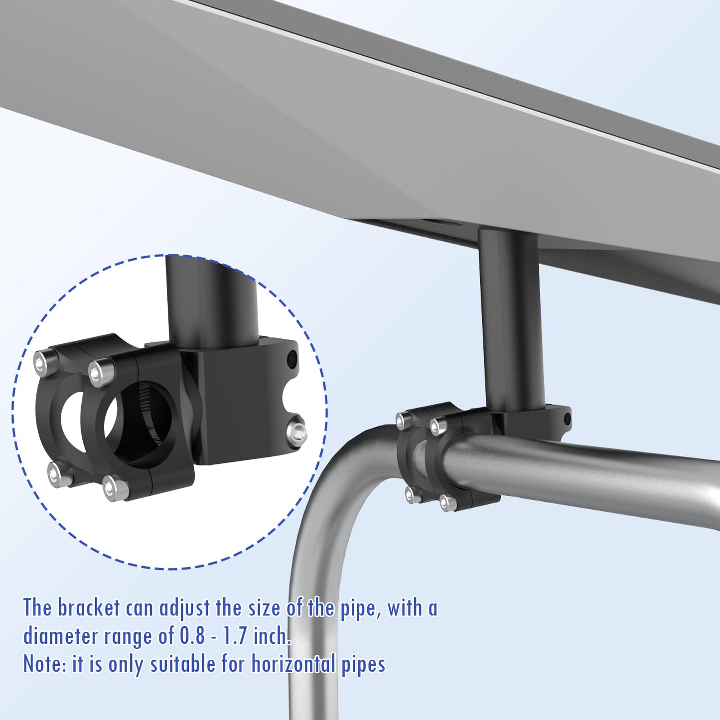 Starlink Gen 3 RV Ladder Mount & Roof Rack Mount - Load-Bearing 200lbs, Adjustable Installation Range 0.8-1.17” for RV Ladder,Roofs, SUVs, and Outdoor Use