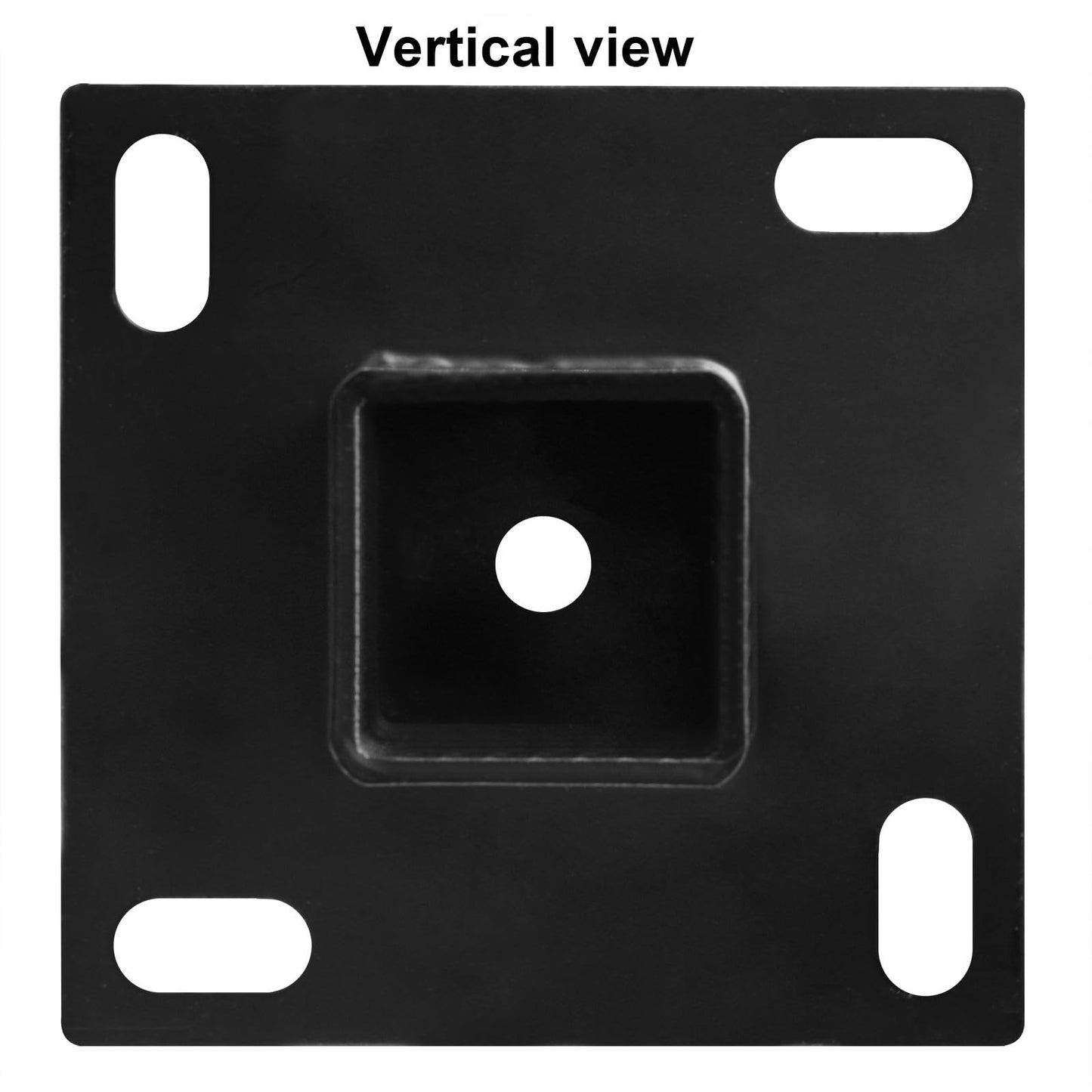 eoere Black Square Sign Post Anchor Base Fits 2" x 2" Sign Post, Surface Mount, 1 Pack