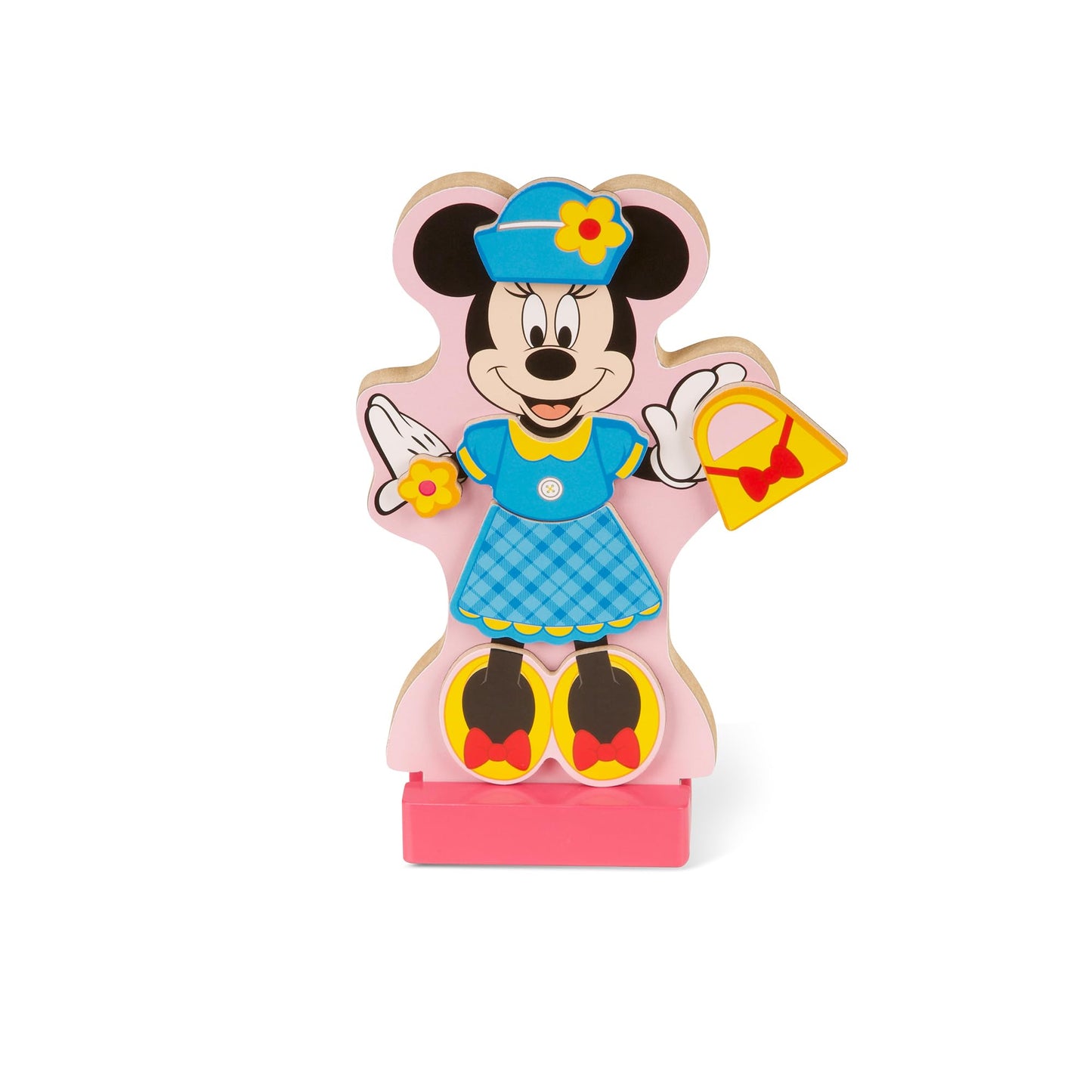 Melissa & Doug Disney Minnie Mouse and Daisy Duck Magnetic Dress-Up Wooden Doll Pretend Play Set (40+ pcs) Minnie Mouse Toys, Disney Dress Up Dolls for Preschoolers and Kids Ages 3+
