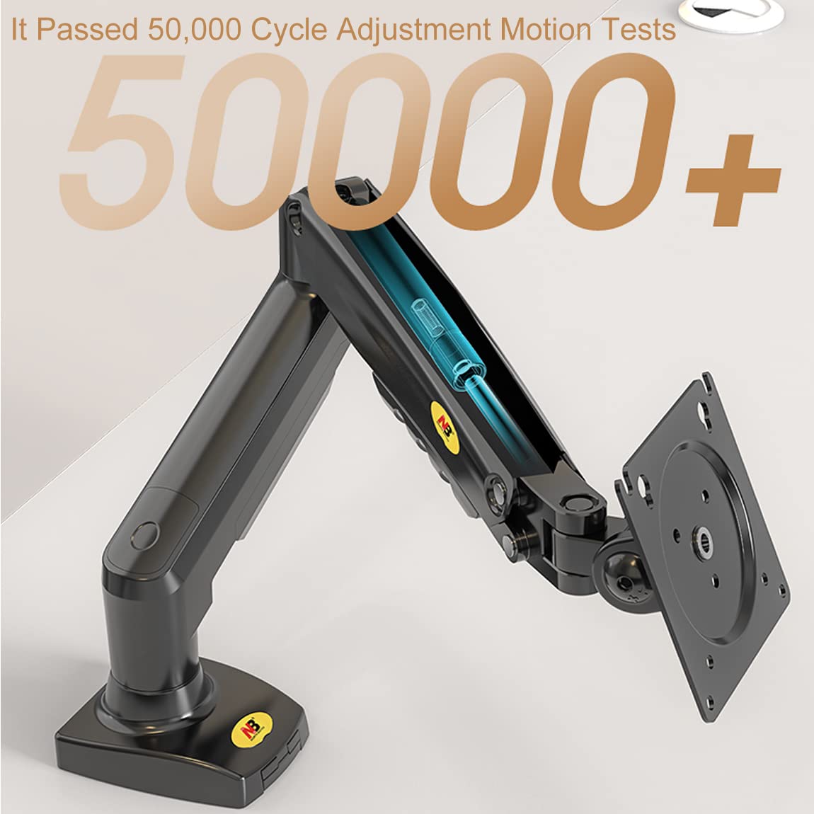NB AV Mount Monitor Desk Mount Stand Full Motion Swivel Monitor Arm with Gas Spring for 17-30''Monitors(Within 4.4lbs to 19.8lbs) Computer Monitor Stand ZZ-F80-B