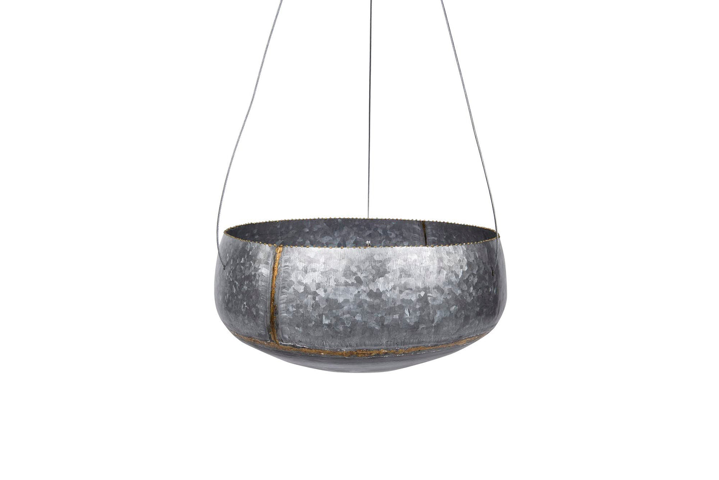 Creative Co-Op 28" H Galvanized Iron Hanging Planter