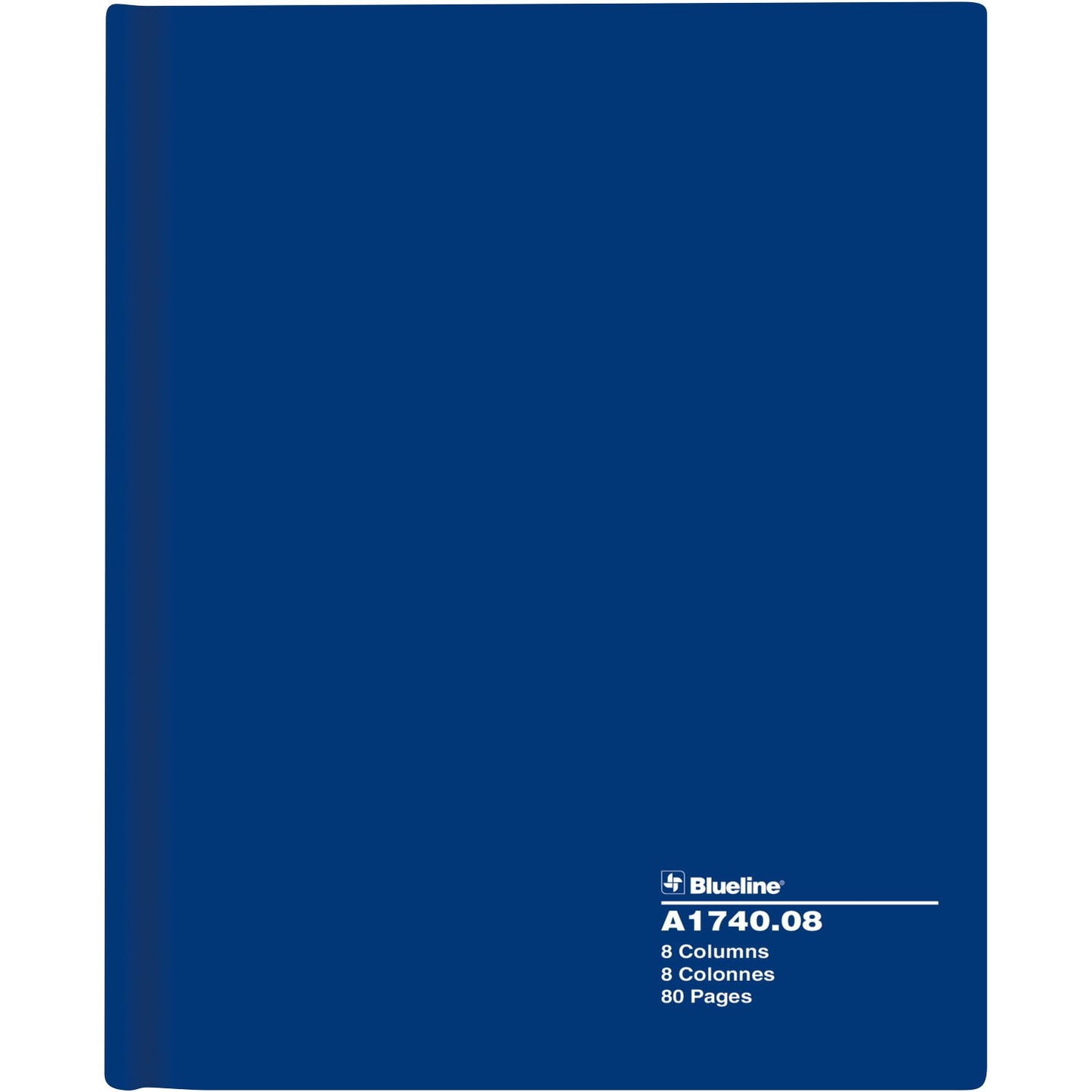 Blueline Columnar Book, Perfect Binding, 8 Columns with Description, 80 Pages, 12-1/4-Inch x 9-7/8-Inch, Blue (A1740.08)