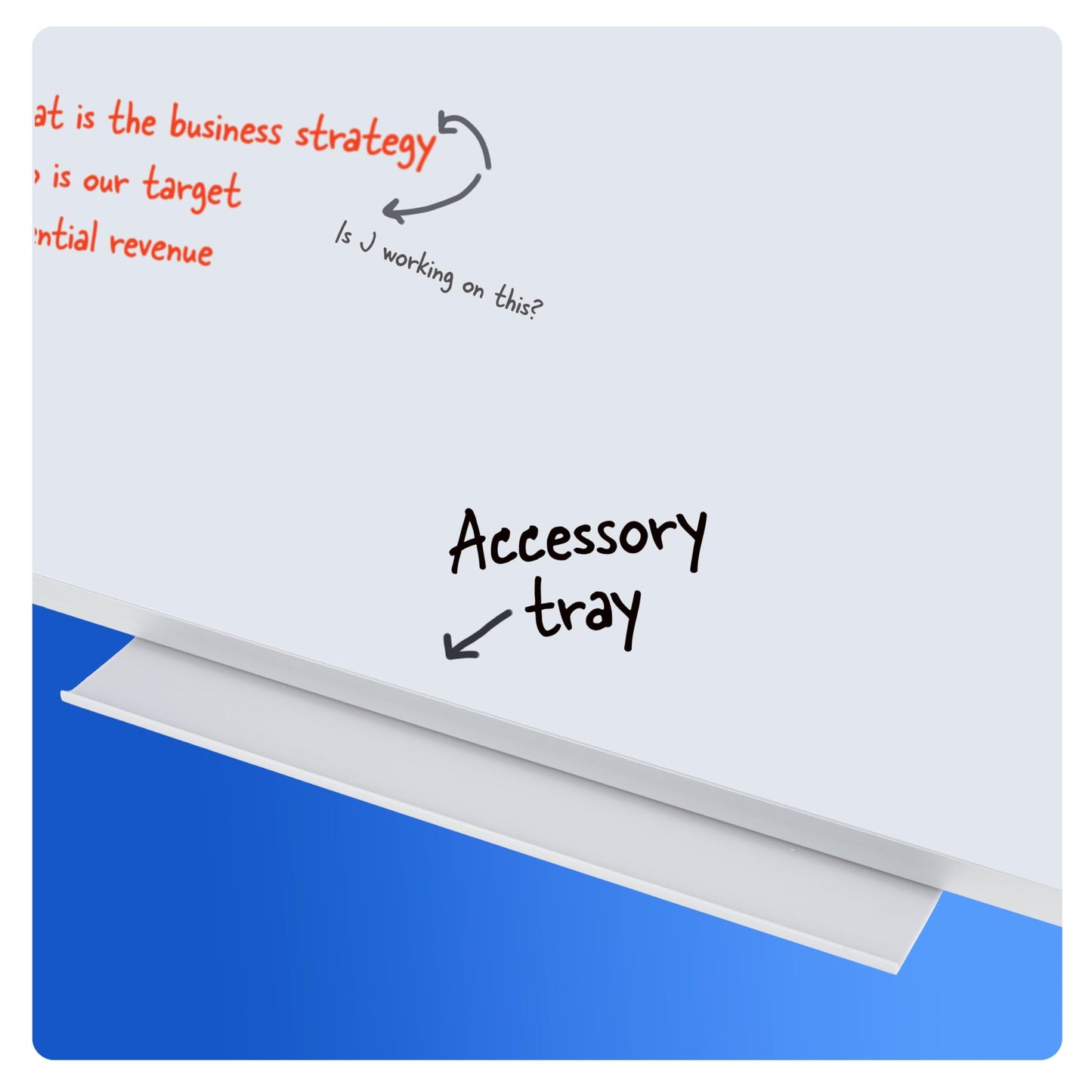 Mead White Board 36" x 24", Magnetic Dry Erase Whiteboard for Wall, White/Silver (SM85356)