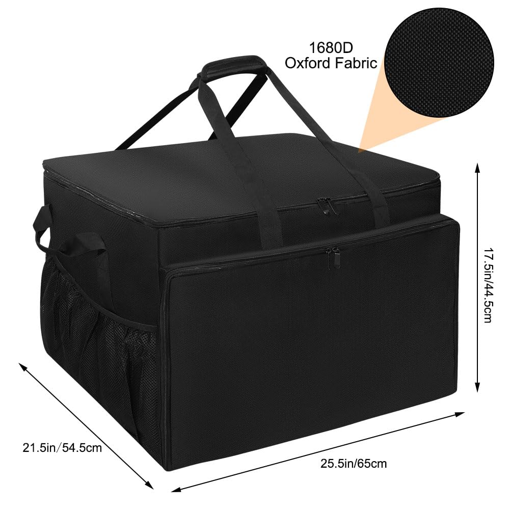 Ajyingasyo Grill Carry Bag Compatible with Ninja OG951 OG850 Woodfire Pro XL Outdoor Grill & Smoker, Heavy Duty Water Resistant Outdoor BBQ Grill Bag, with Multi-pockets and Padded Handle