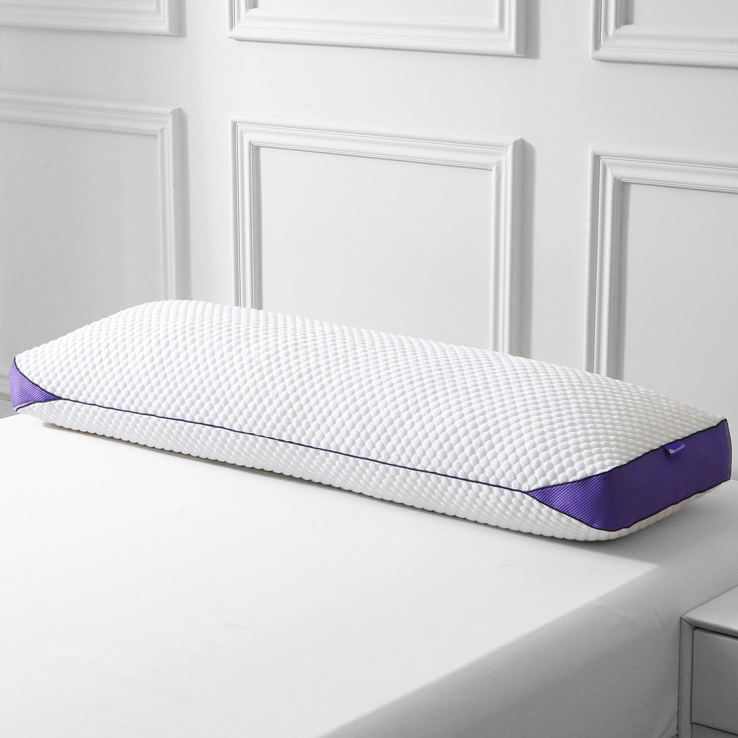 HOMELAB Adjustable Shredded Memory Foam Body Pillow, Cooling Long Pillow with Washable Cover, Full Support for Side Sleepers, Back, Hip & Leg Comfort, 1 Pack 20"x52"