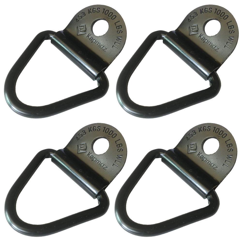 Heavy Duty Truck Bed Tie Down Anchors Rings Trailers Hook Cargo Bolt on V Ring Pickups Rail Accessories (10 Pack 10000 LBS)