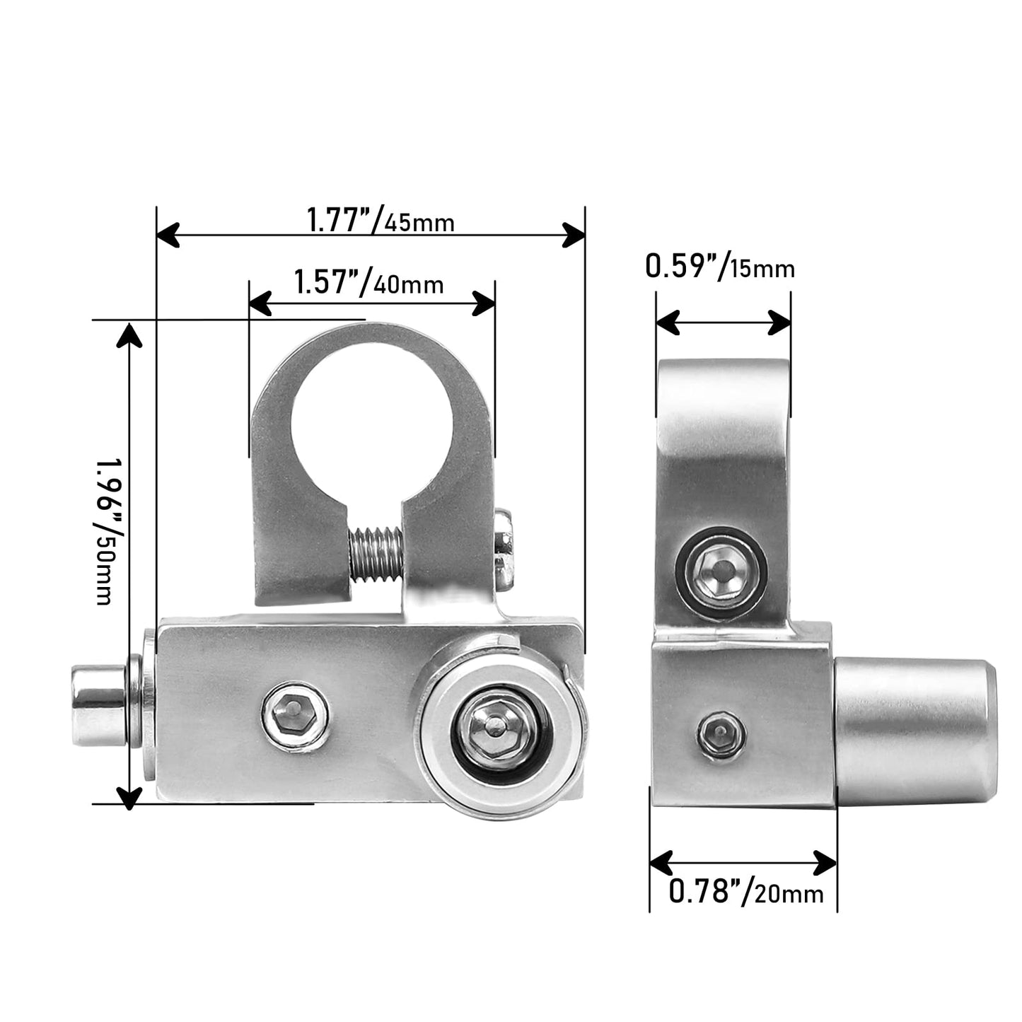 Recoil BTO Solid Brass Positive Negative Battery Terminals with Adaptor Collars, 1X0/2/4 Gauge & 1X4/8 Gauge Outputs, Top-Mounted or Side-Mounted Power Ring Provision and OEM Post Adapter