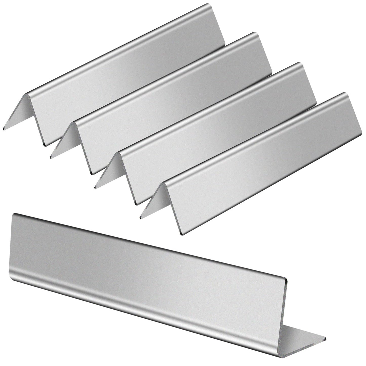 GasSaf 15.3 inch Flavorizer Bar Replacement for Weber 7636,Spirit 300 E-310 E-320 Series,Weber 46510001,47513101 Gas Grill and others, 5-Pack 304 Stainless Steel Durable Heat Plate(15.3"x 2.6"x 2.5")