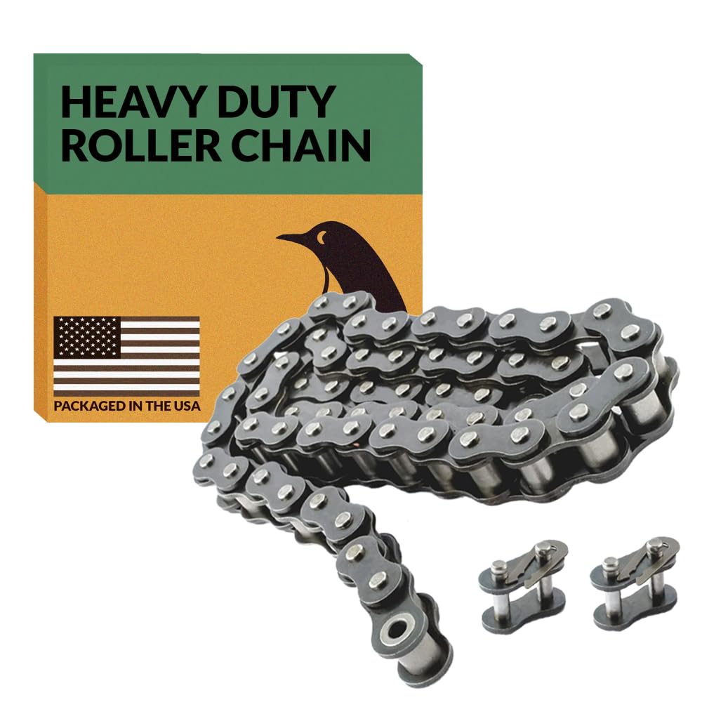 PGN #40 Heavy Duty Roller Chain - 10 Feet + 2 Free Connecting Links - #40H - 239 Links