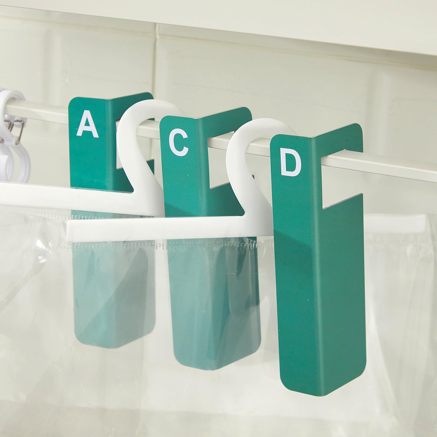 Sayglossy 25 Pcs A-Y Hanging File Folder Index Tabs PVC Alphabet Divider Tabs 6x1.7 Inch for Hanging Filing Cabinet Organization, Classroom, Library, Office