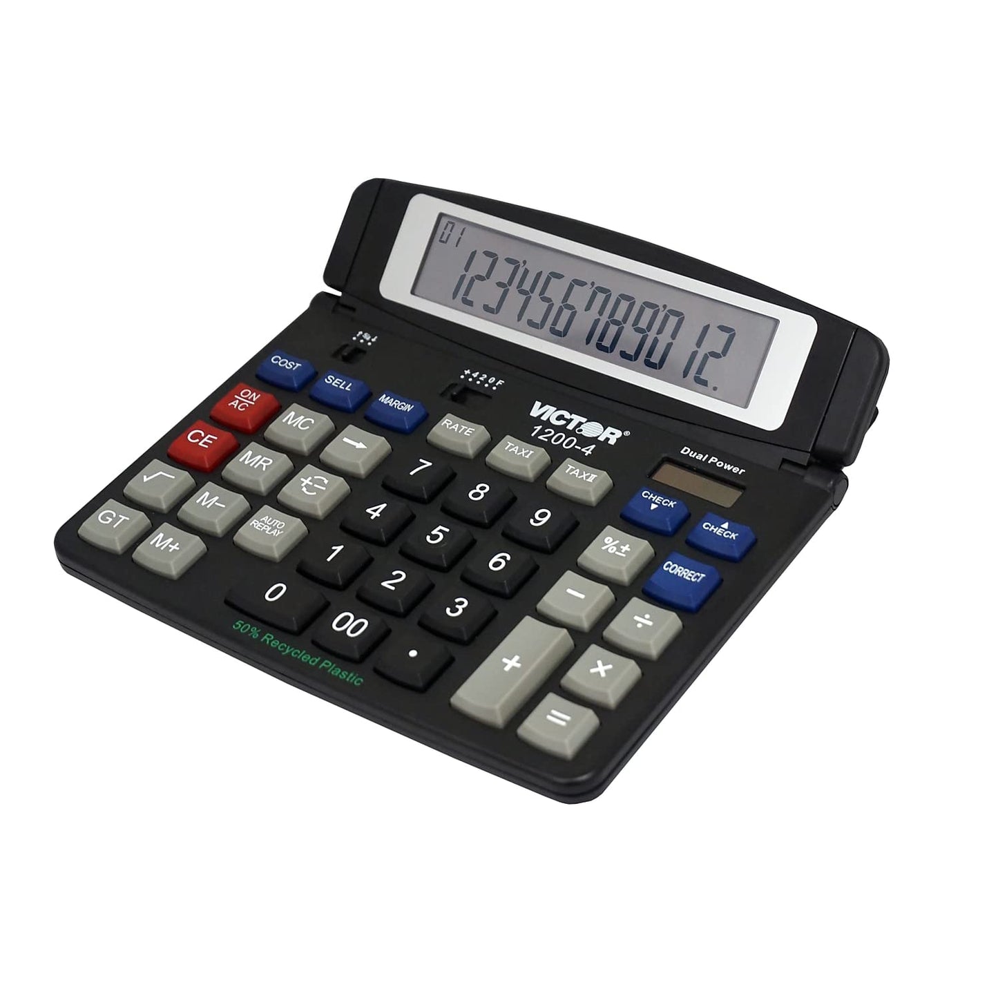 Victor Technology 1200-4 Standard Function Calculator, Black