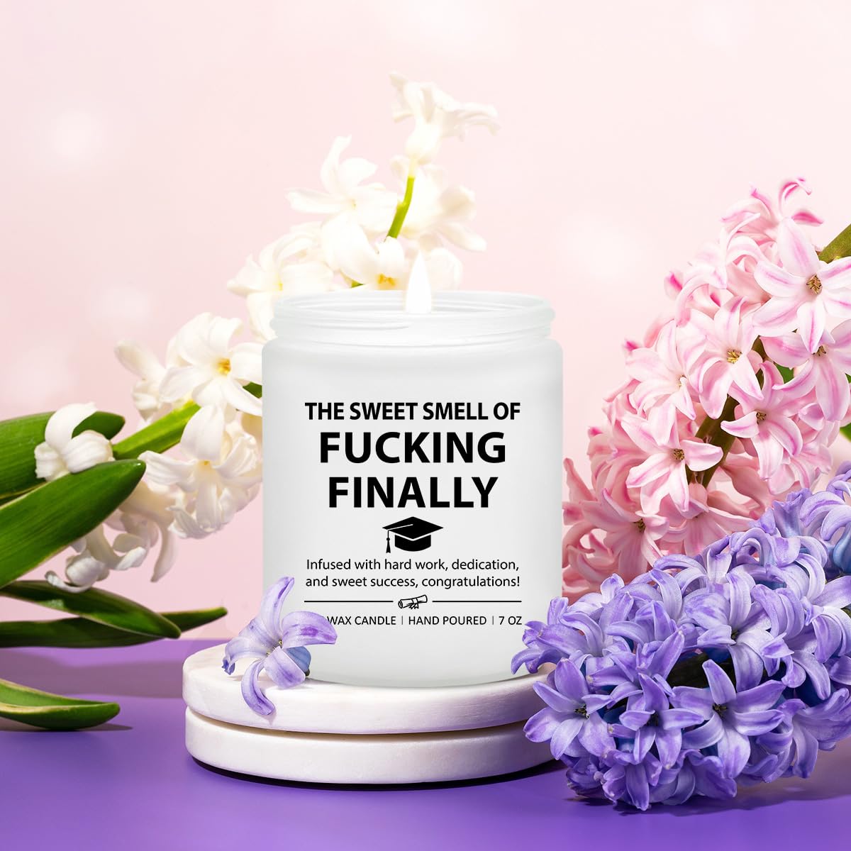 Risnoae Graduation Gifts for Her 2026 - High School, University, College, Masters Degree, Phd, Nurse Graduation Candle Gifts for Women, Men - Cool Personalized Female Grade 8 Graduated Gift