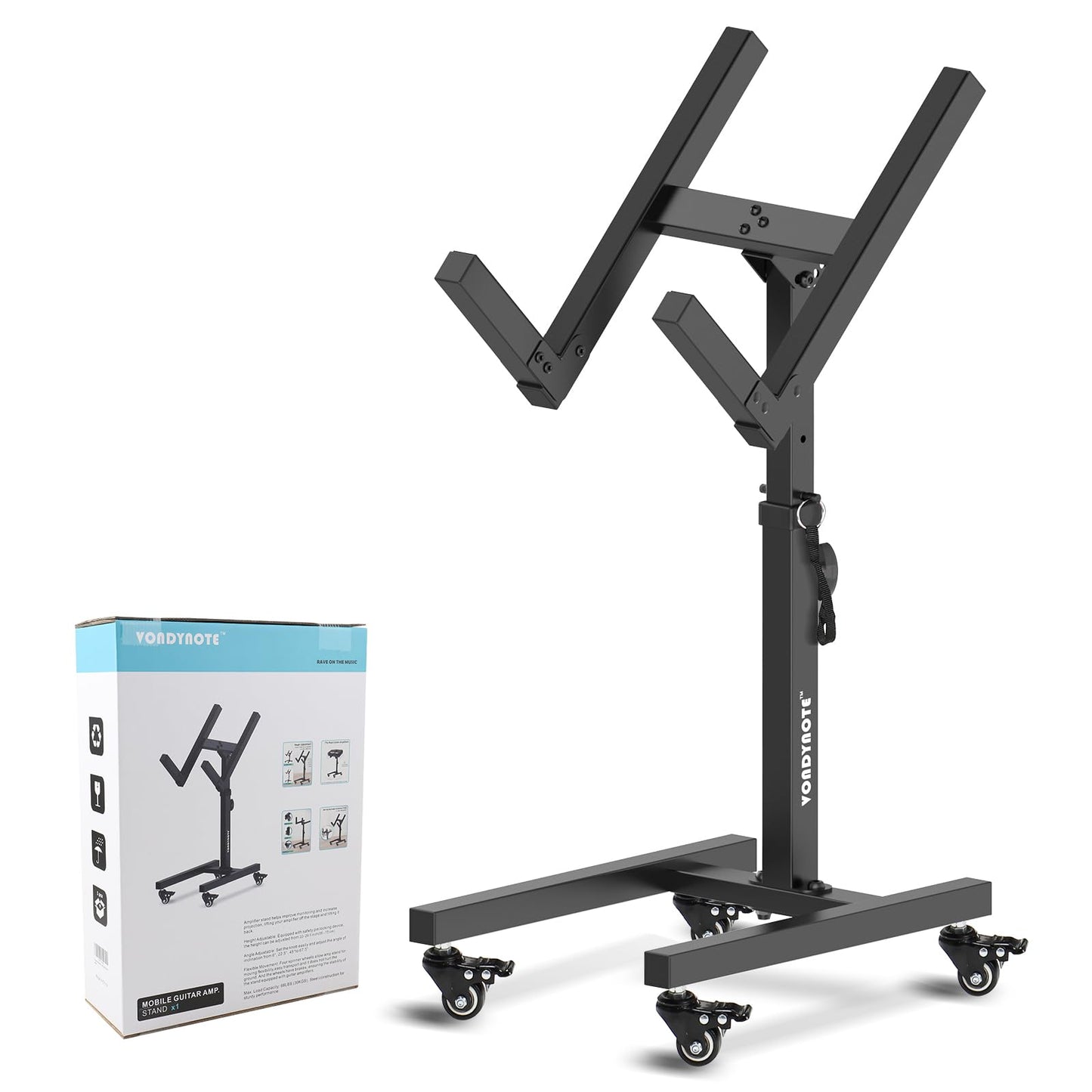 Vondynote Guitar Amplifier Stands Adjustable Mobile Amp Tilt Back Stand or Amps Speaker Cabinet Stands Combo Stands