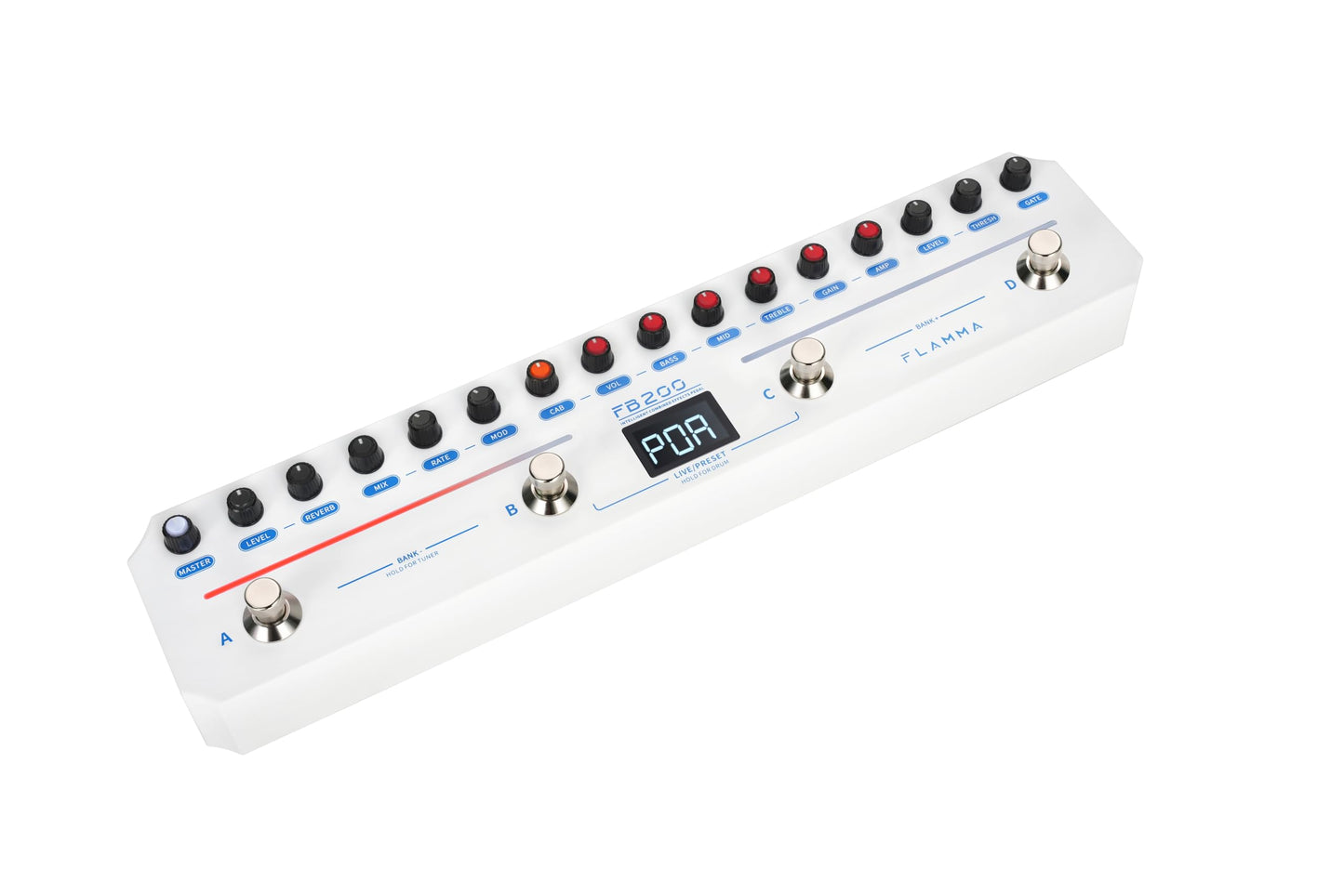 FLAMMA Bass Multi-Effects Pedal with 10 AMP Models 10 CAB Simulations 9 IR Slots 40 Presets 40 Rhythm Styles, 12 Mod, 5 Reverb, Tuner, OTG Recording