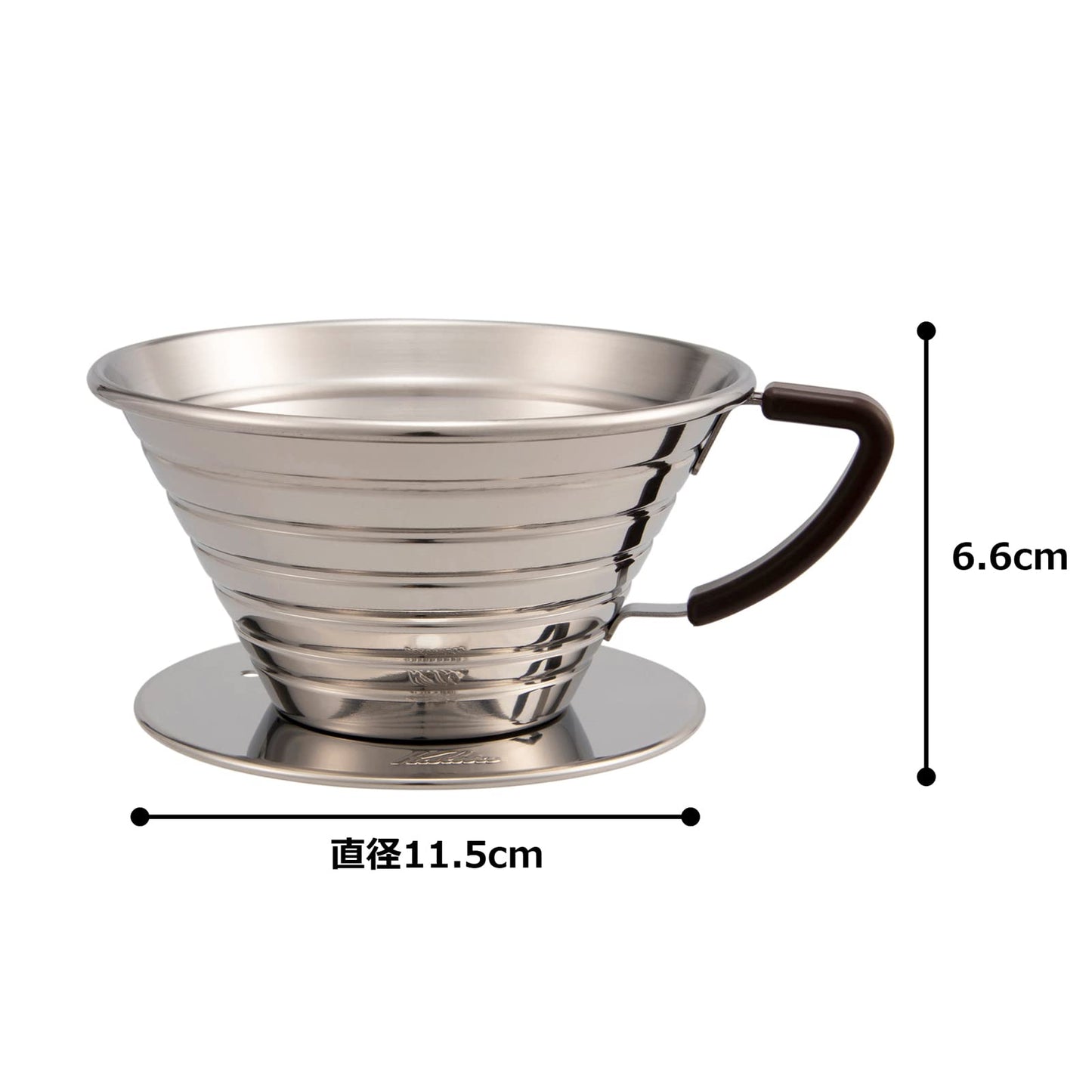 Carita Kalita Stainless Steel Coffee Dripper Wave Series - 2-4 People, 185S, Made in Japan, For 2-4 Cups