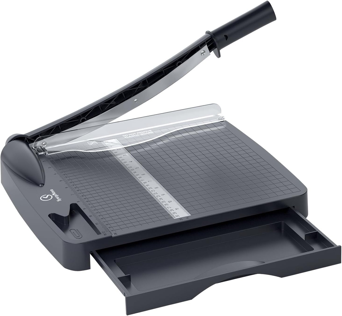 12 Inch Heavy Duty Paper Cutter, 12-16 Sheets Capacity Guillotine Paper Cutter & Paper Trimmer, Paper Cutting Board for Classroom, Crafting, Cardstock (Gray)