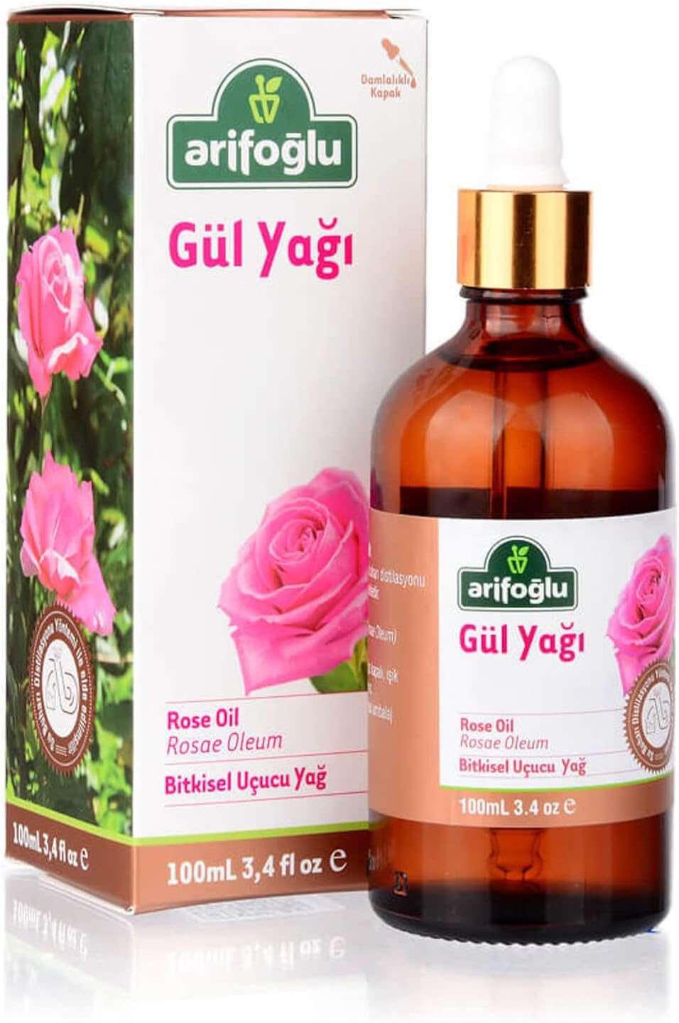 Arifoglu Rose Oil 100 ml, Rosae Oleum, Cold Pressed,%100 Virgin