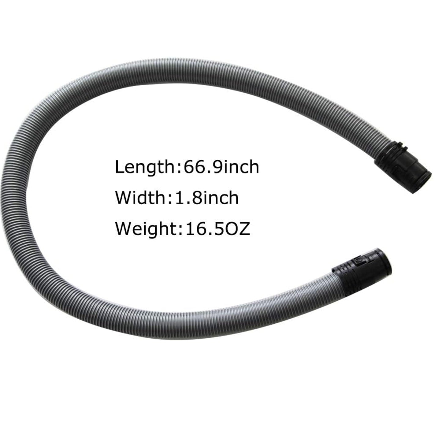 EZ SPARES Replacement Vacuum Hose Compatible with Miele C1 C2 Canister Vacuum Cleaners Hose 1-1/2" 38mm Attachment Parts,1.7M Flexible Pipe Tube Suction Hose #07736191