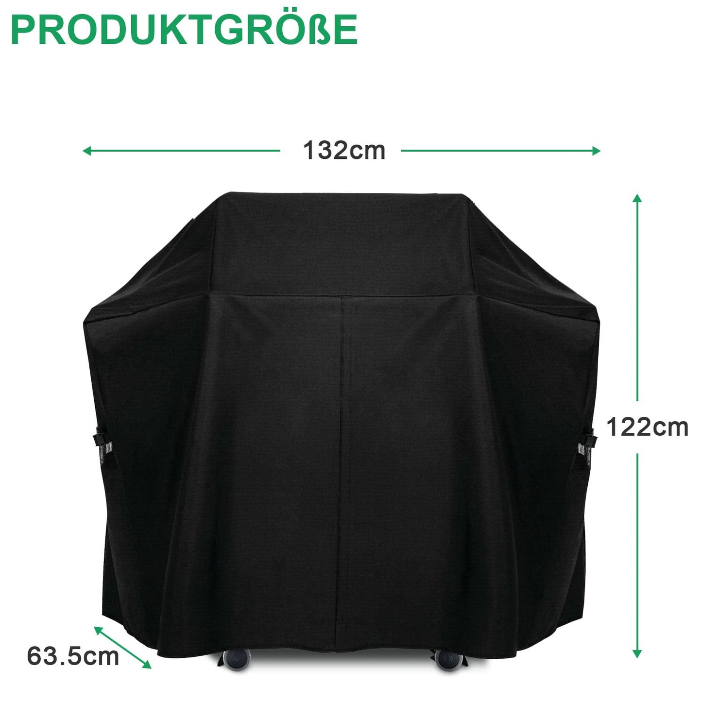 BBQ Future Grill Cover for Napoleon Rogue 425 Series Gas Grill, Waterproof Anti-UV Fade Resistant 600D Oxford Polyester Black BBQ Cover with Adjustable Strap for Napoleon 61427